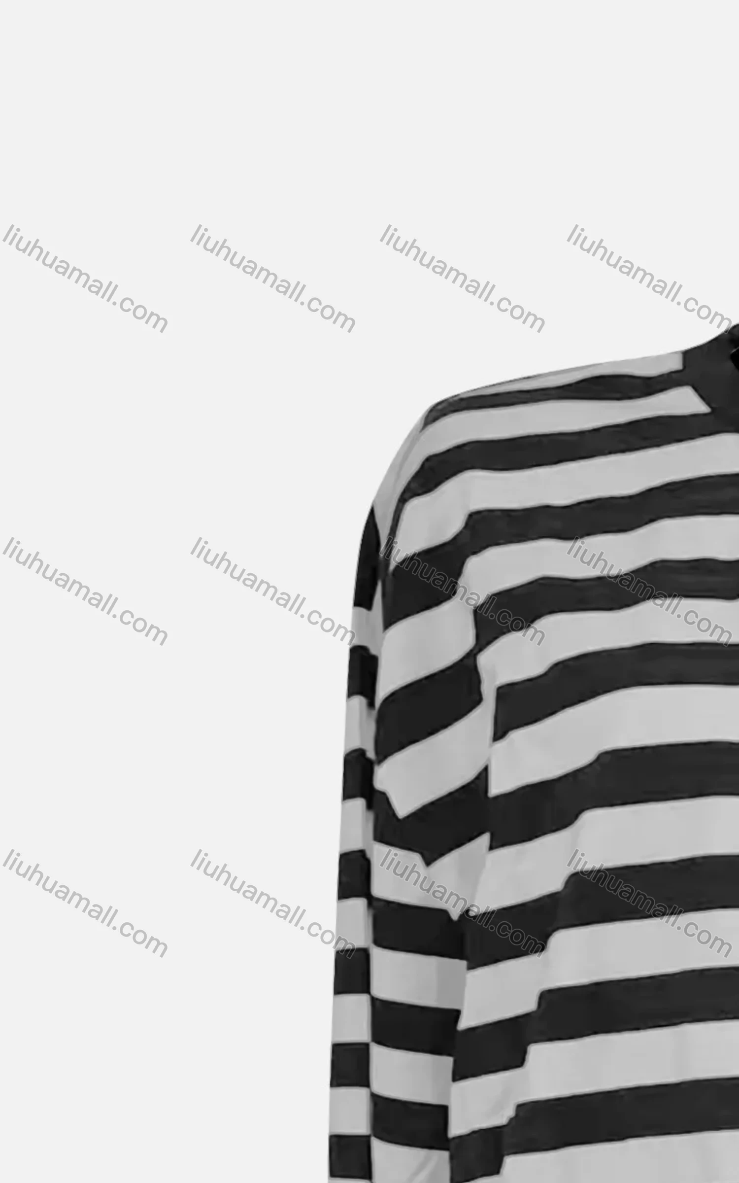 Wholesale Women's Round Neck Long Sleeve Striped Casual T-shirt - Liuhuamall