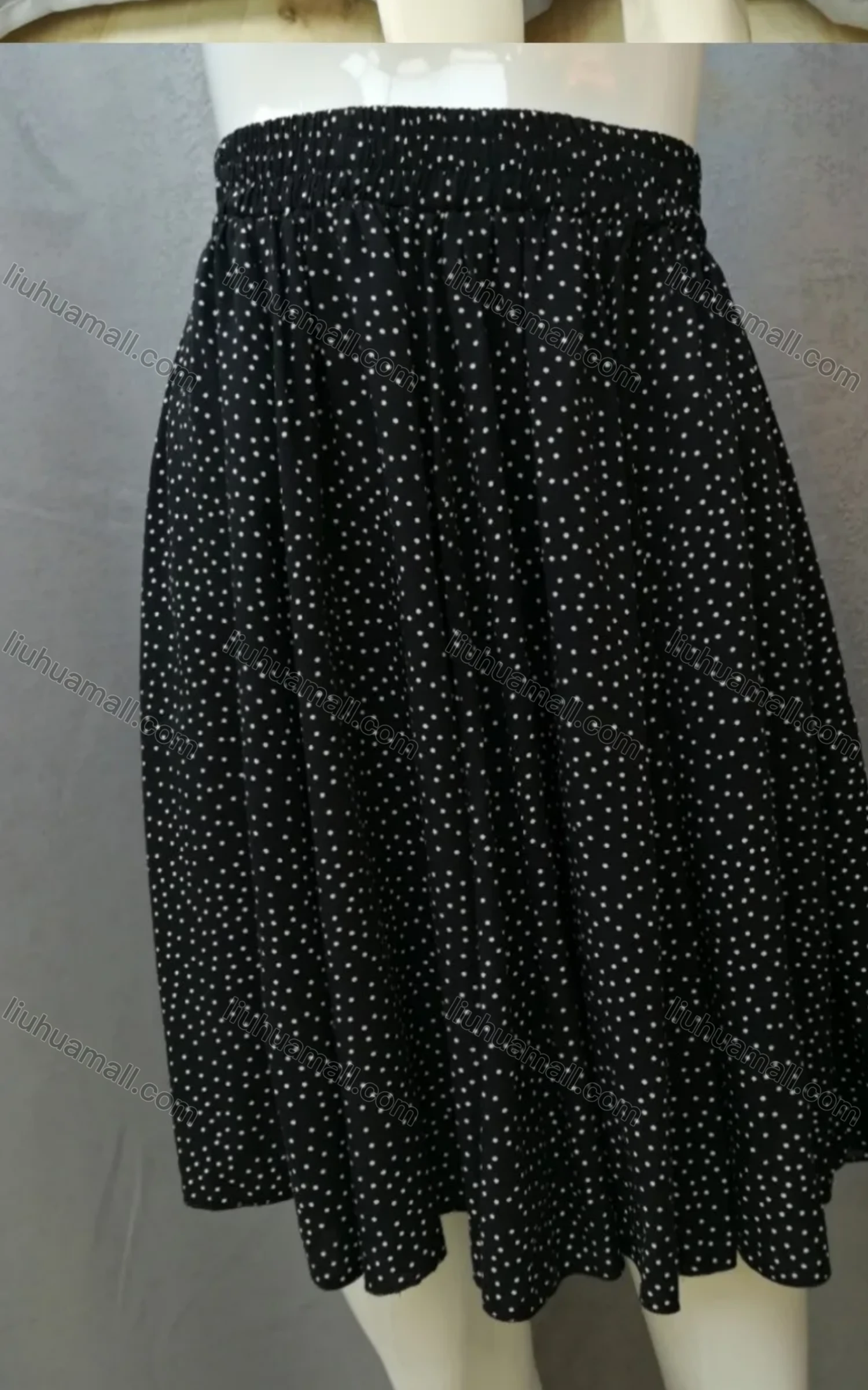 Wholesale Women's Elastic Waist Allover Print Ruffle Hem Casual Skirt - Liuhuamall