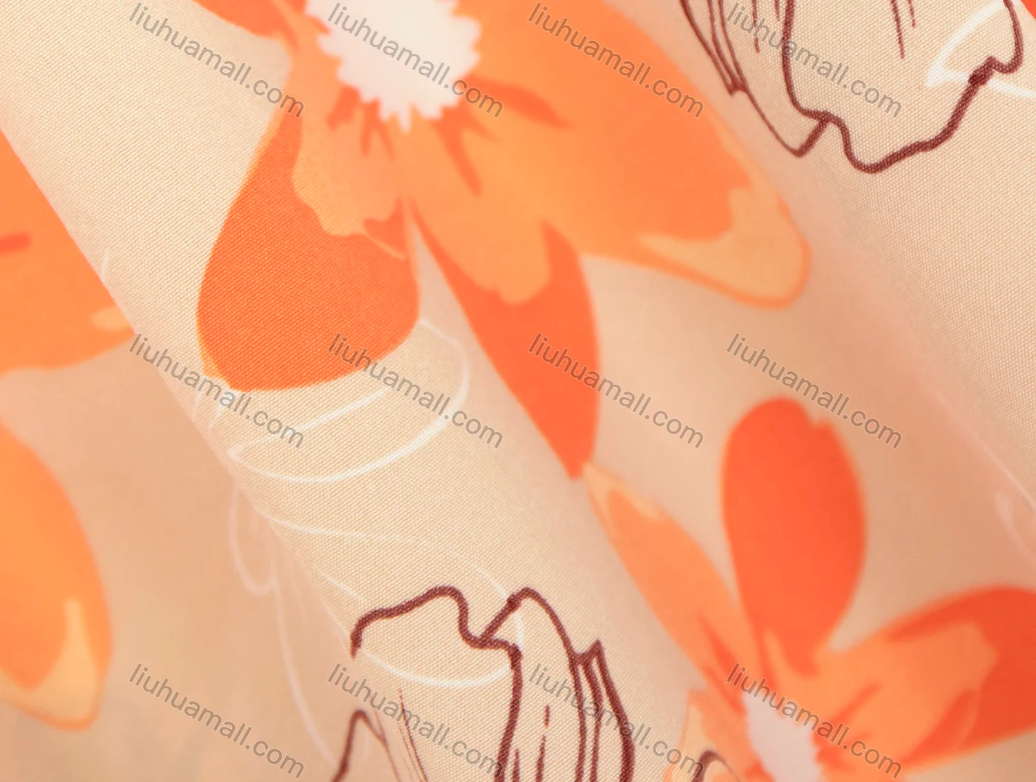 Wholesale Women's Casual Cold Shoulder Floral Print Button Decor Short Dress 7746# - Liuhuamall