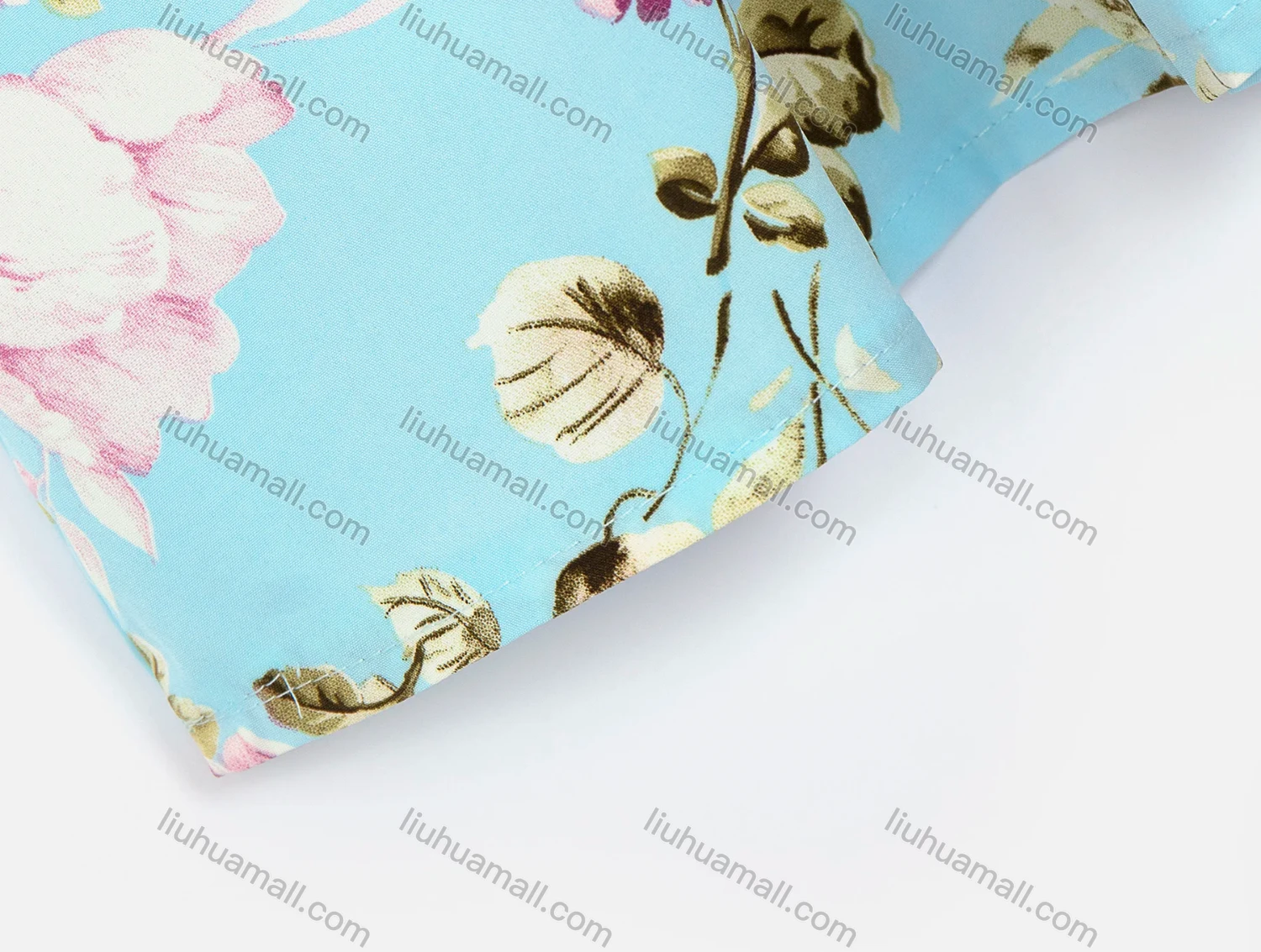 Wholesale Women's Casual Cold Shoulder Bow Knot Button Decor Floral Short Dress 1153# - Liuhuamall