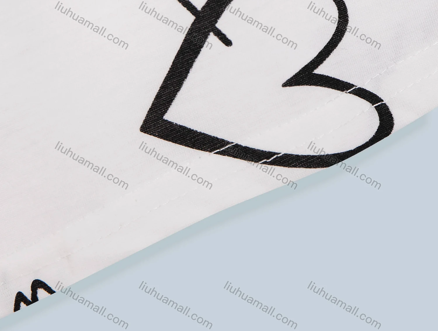 Wholesale Women's Casual Scoop Neck Short Sleeve Heart Letter Print T-Shirt 5753# - Liuhuamall