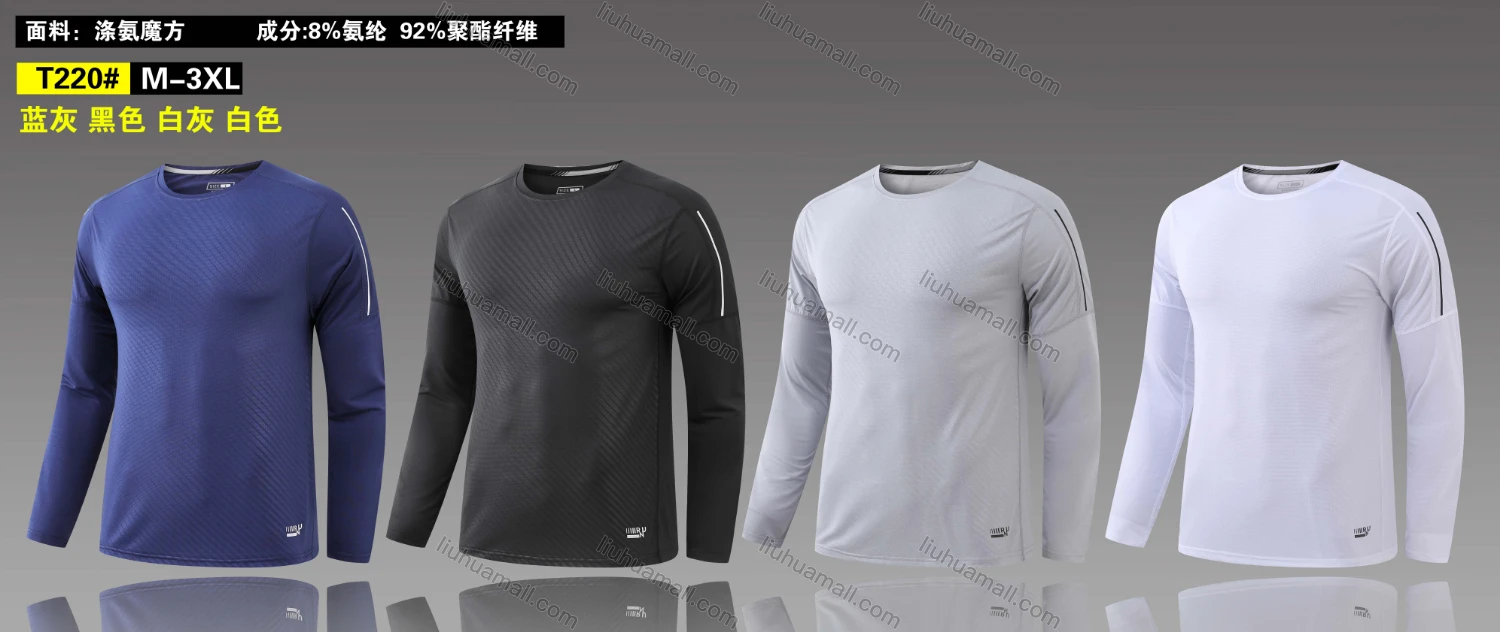 Wholesale Men's Round Neck Long Sleeve Plain Workout Running Pullover Sweatshirt T220# - Liuhuamall