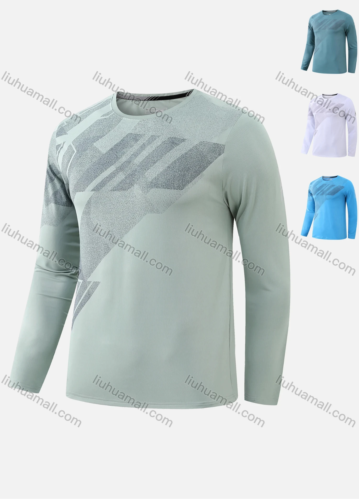 Wholesale Men's Lightweight Dry Fit Graphic Workout Athletic Pullover Sweatshirt T251# - Liuhuamall