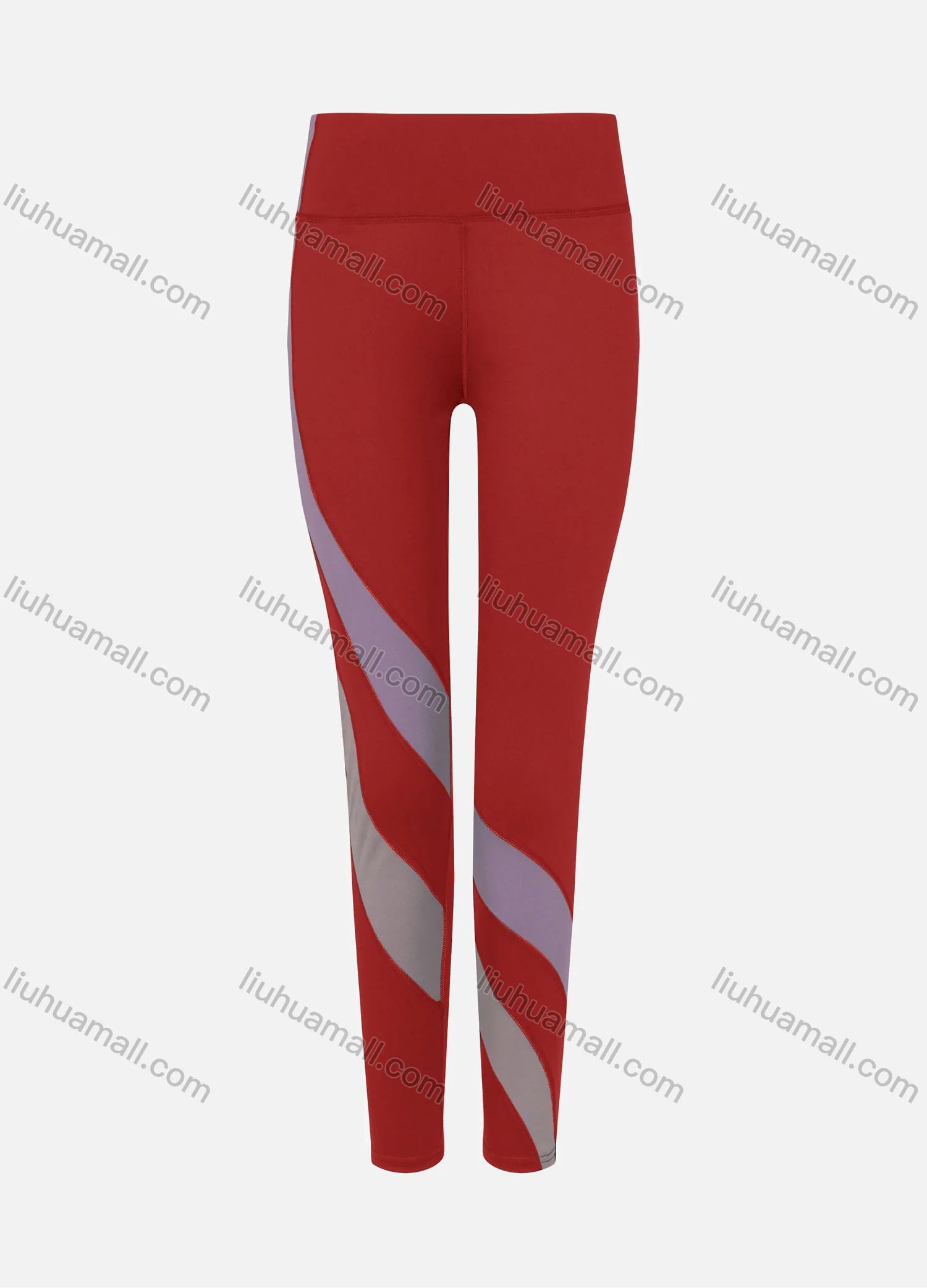 Wholesale Women's Sporty High Waist Colorblock Long Yoga Leggings - Liuhuamall