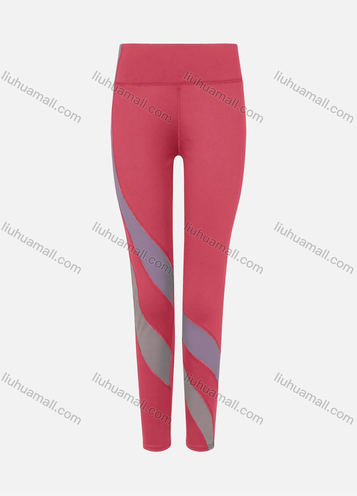 Wholesale Women's Sporty High Waist Colorblock Long Yoga Leggings - Liuhuamall