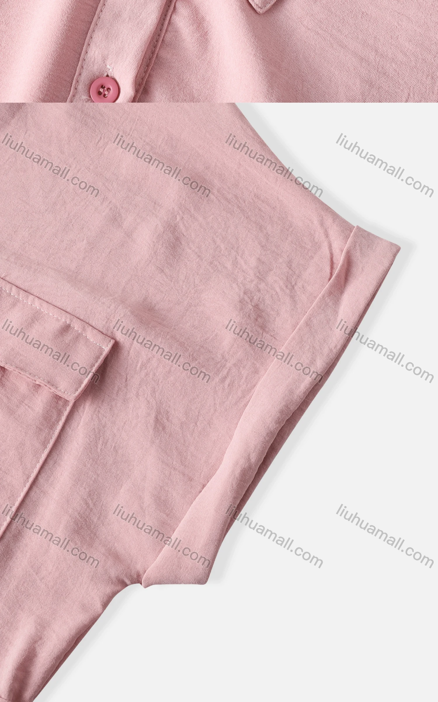 Wholesale Women's Causal Collared Rolled Sleeve Flap Pockets Button Down Tiered Shirt Dress - Liuhuamall