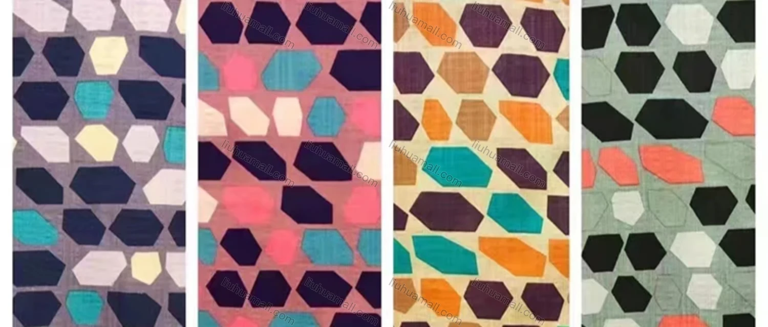 Wholesale Women's Linen Loose Fit 3/4 Sleeve Collared Knot Botton Down Blouse Geometric Print Shirt - Liuhuamall