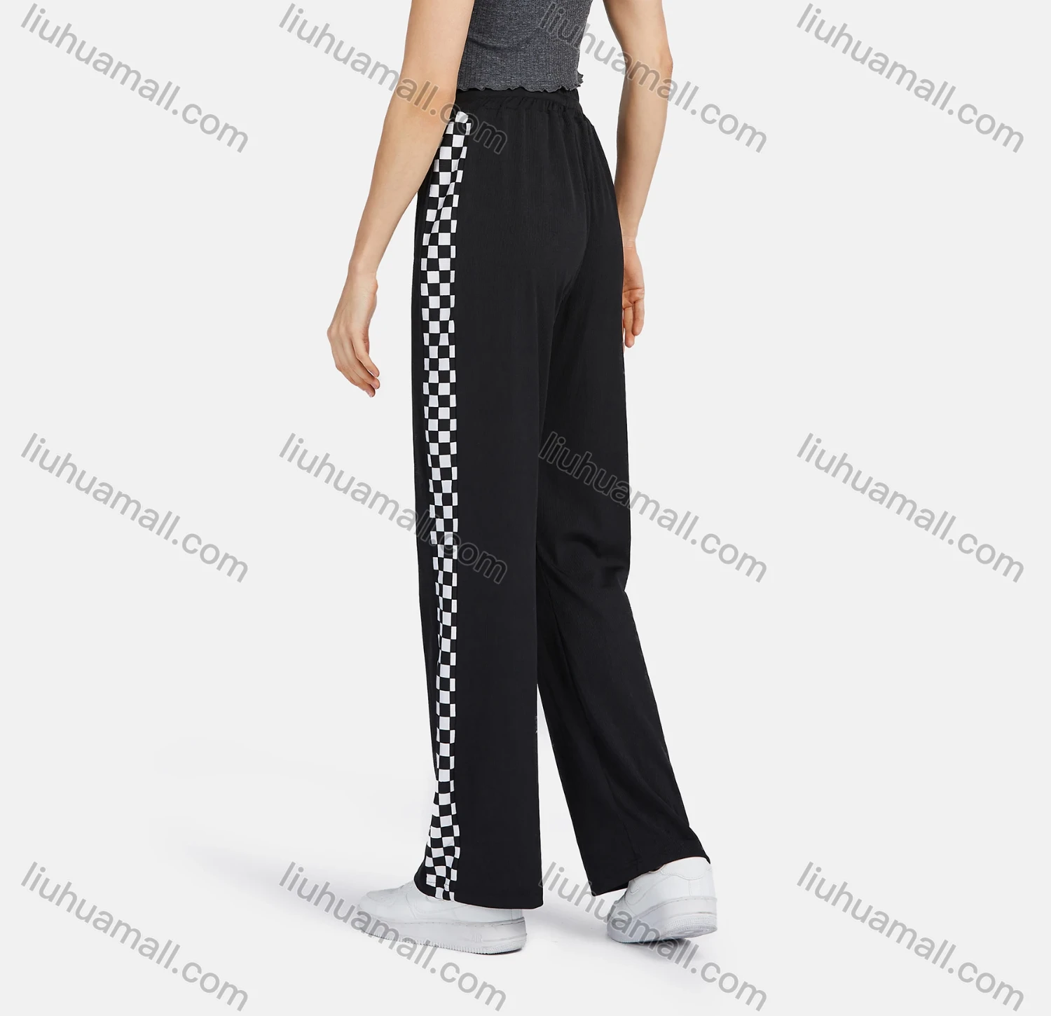 Wholesale Women's Casual Short Sleeve Lettuce Trim Button Down Crop Tops 6253# - Liuhuamall