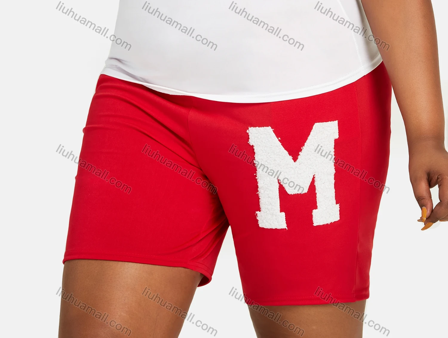 Wholesale Women's Casual 2 Piece Letter Short Sleeve Top & Shorts Set 28077# - Liuhuamall