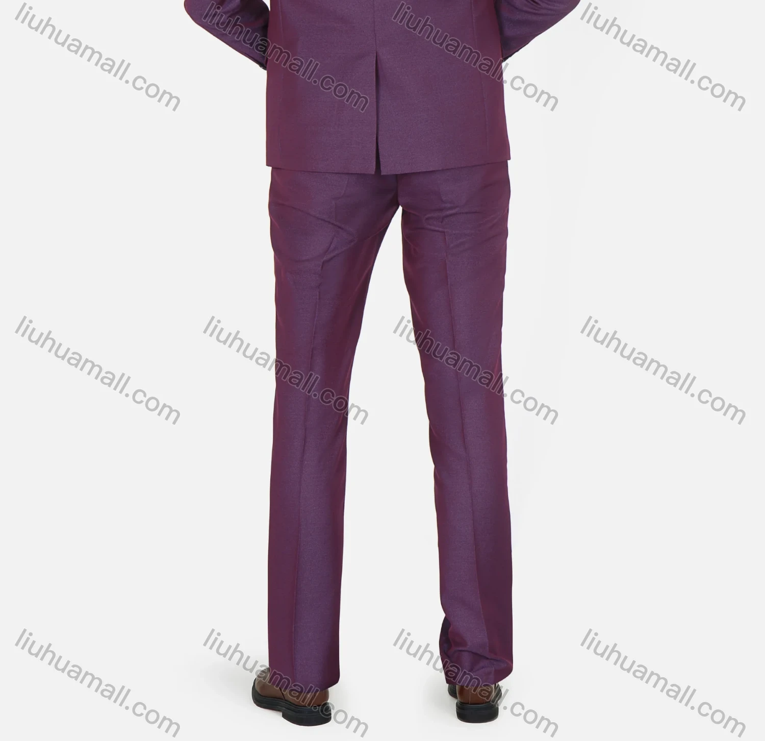 Wholesale Men's Fashion Plain Lapel One Button Flap Pockets Blazer & Trousers 2 Piece Sets - Liuhuamall