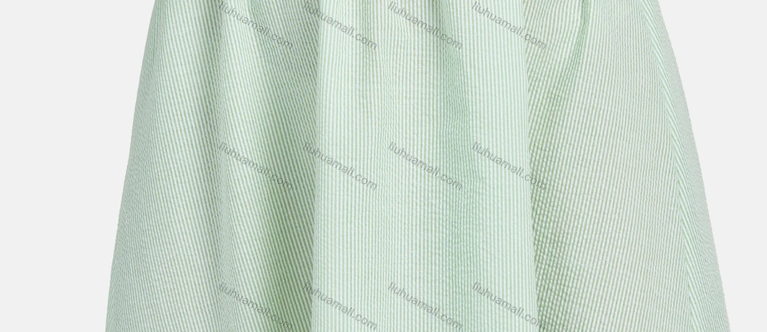 Wholesale Women's Striped Square Neck Button Front Ruffle Trim Shirred Midi Tank Dress - Liuhuamall