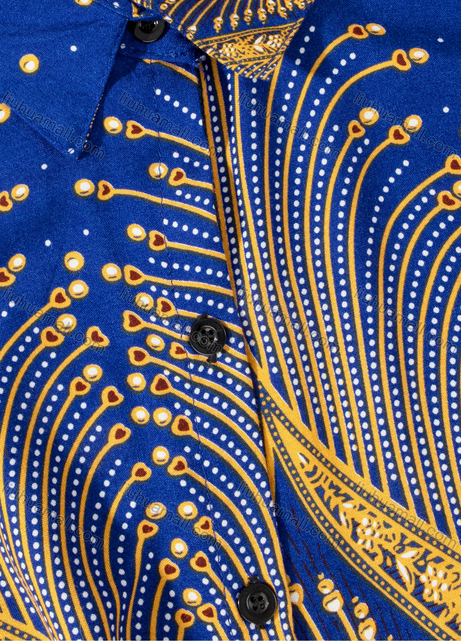 Wholesale Women's Plus Size Fashion Long Sleeve Button Down Peacock Feather Shirt - Liuhuamall