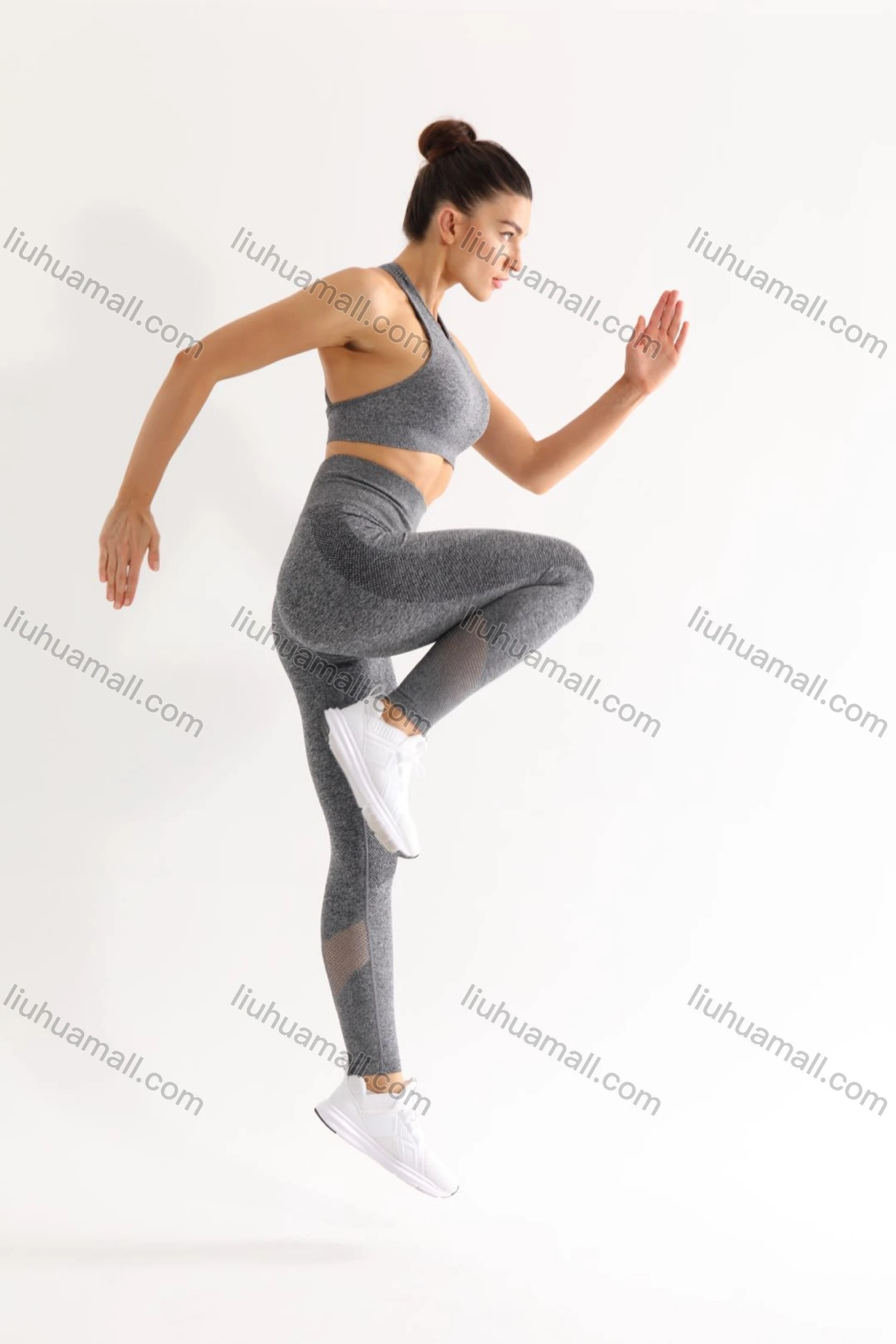 Wholesale Women's 2 Piece Workout Outfits Sports Bra Seamless Leggings Yoga Gym Activewear Set AB36# - Liuhuamall