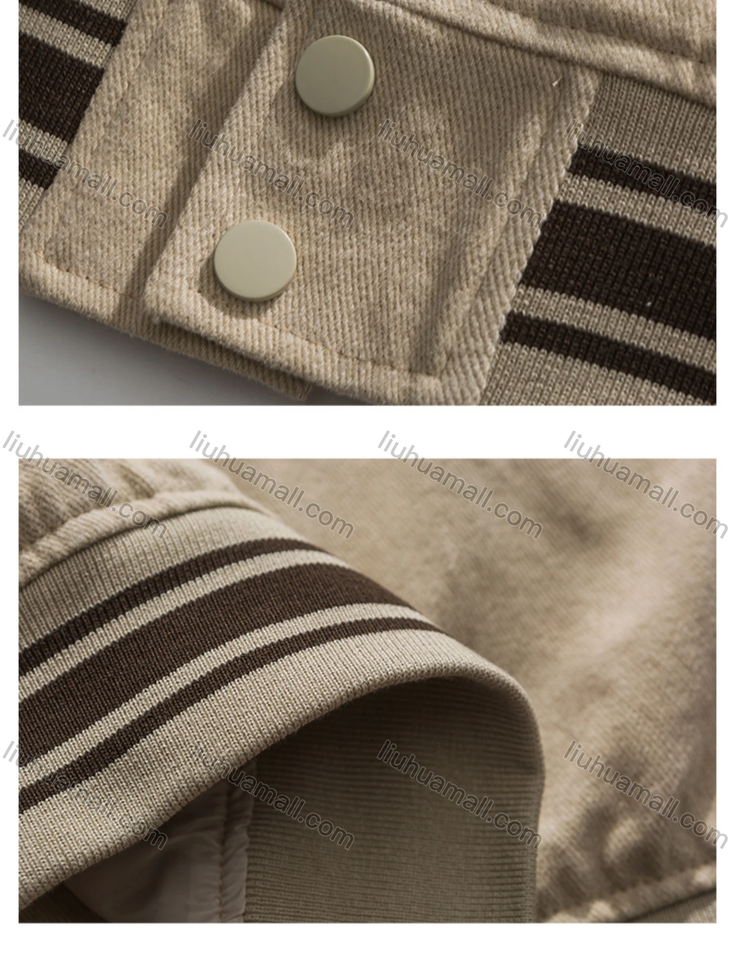 Wholesale Men's Embroidered Letter Print Baseball Jacket - Liuhuamall