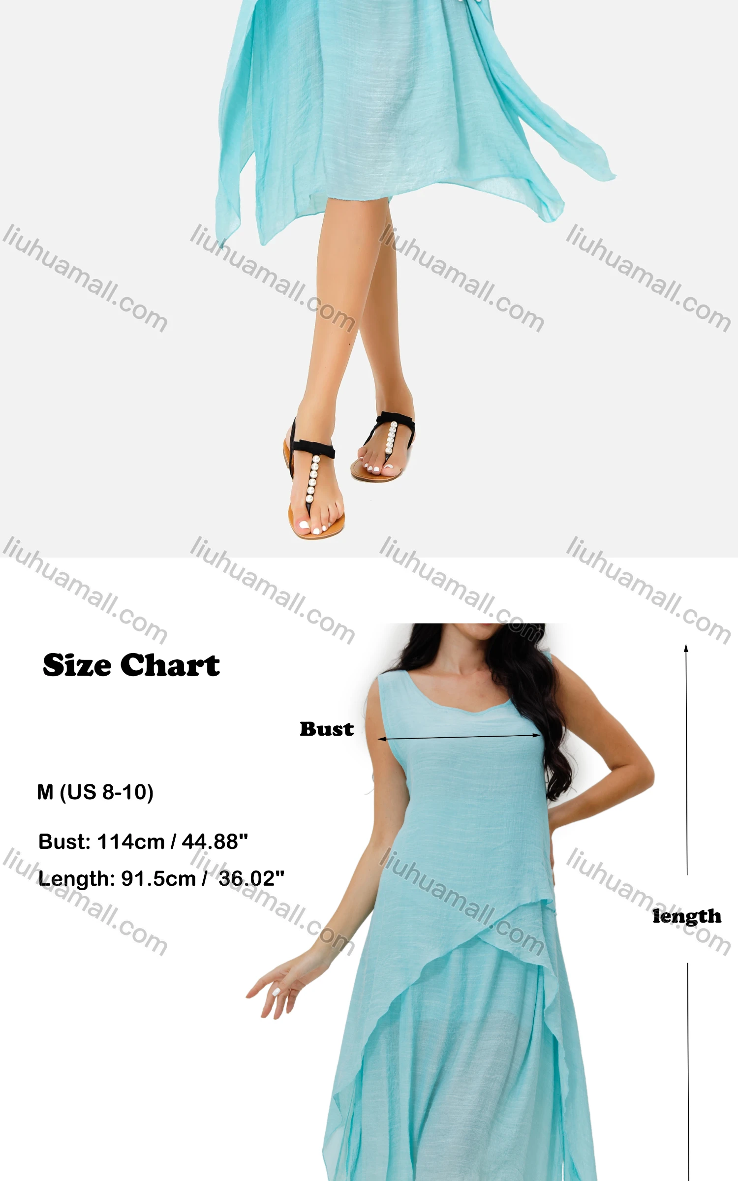 Wholesale Women's Casual Sweetheart Neck Tiered Pain A-Line Knee Length Dress - Liuhuamall