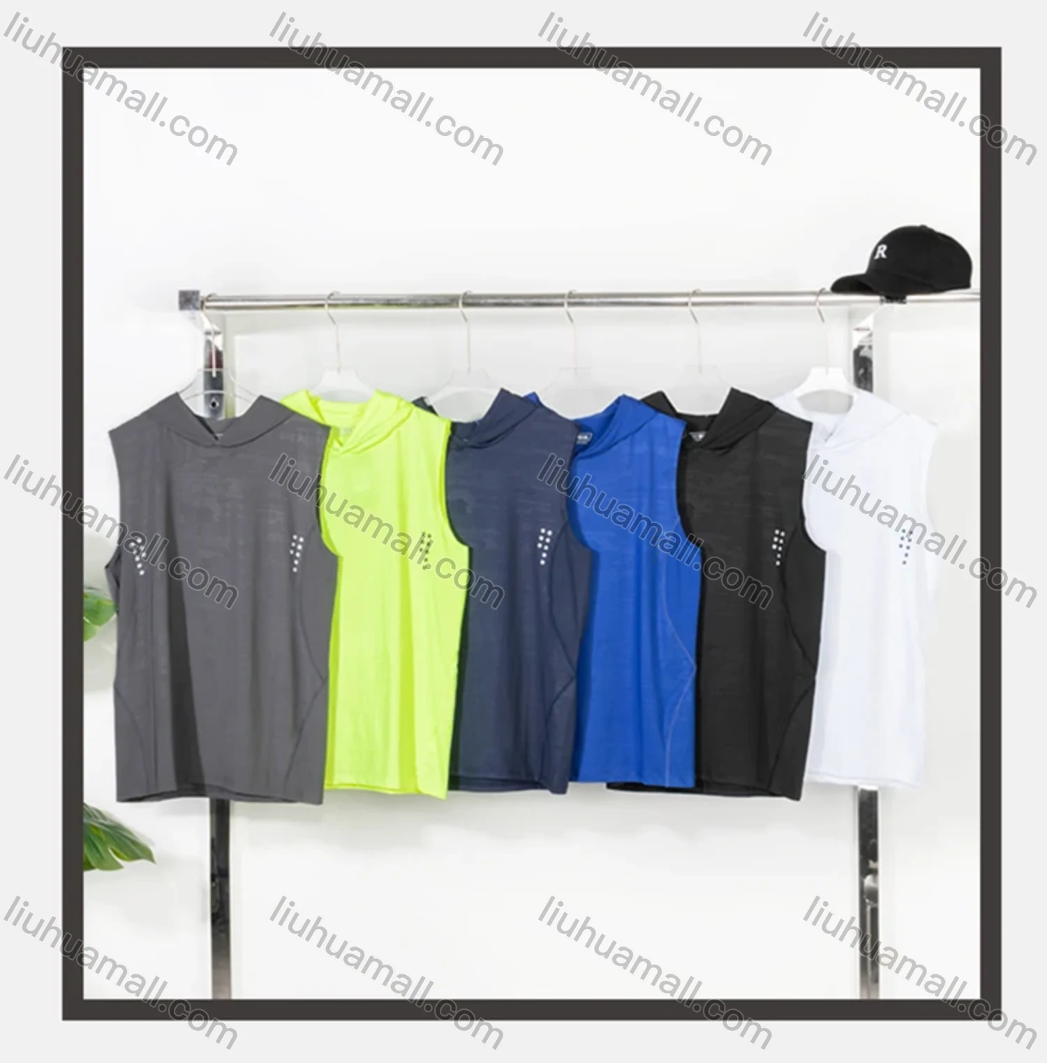 Wholesale Men's Athletic Sleeveless Breathable Hooded Tank Tops - Liuhuamall