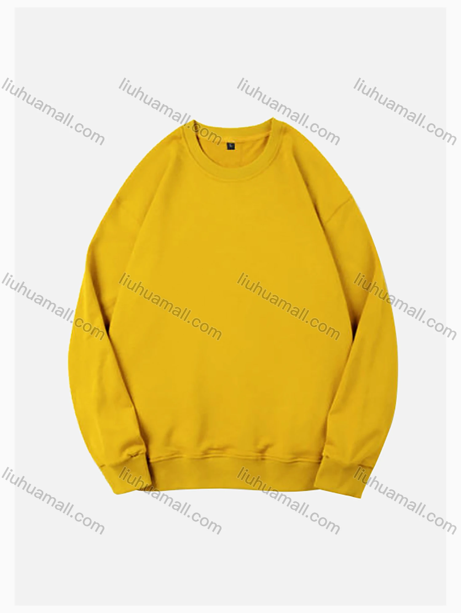 Wholesale Men's Basic Round Neck Long Sleeve Plain 300g Pullover Sweatshirts 710# - Liuhuamall