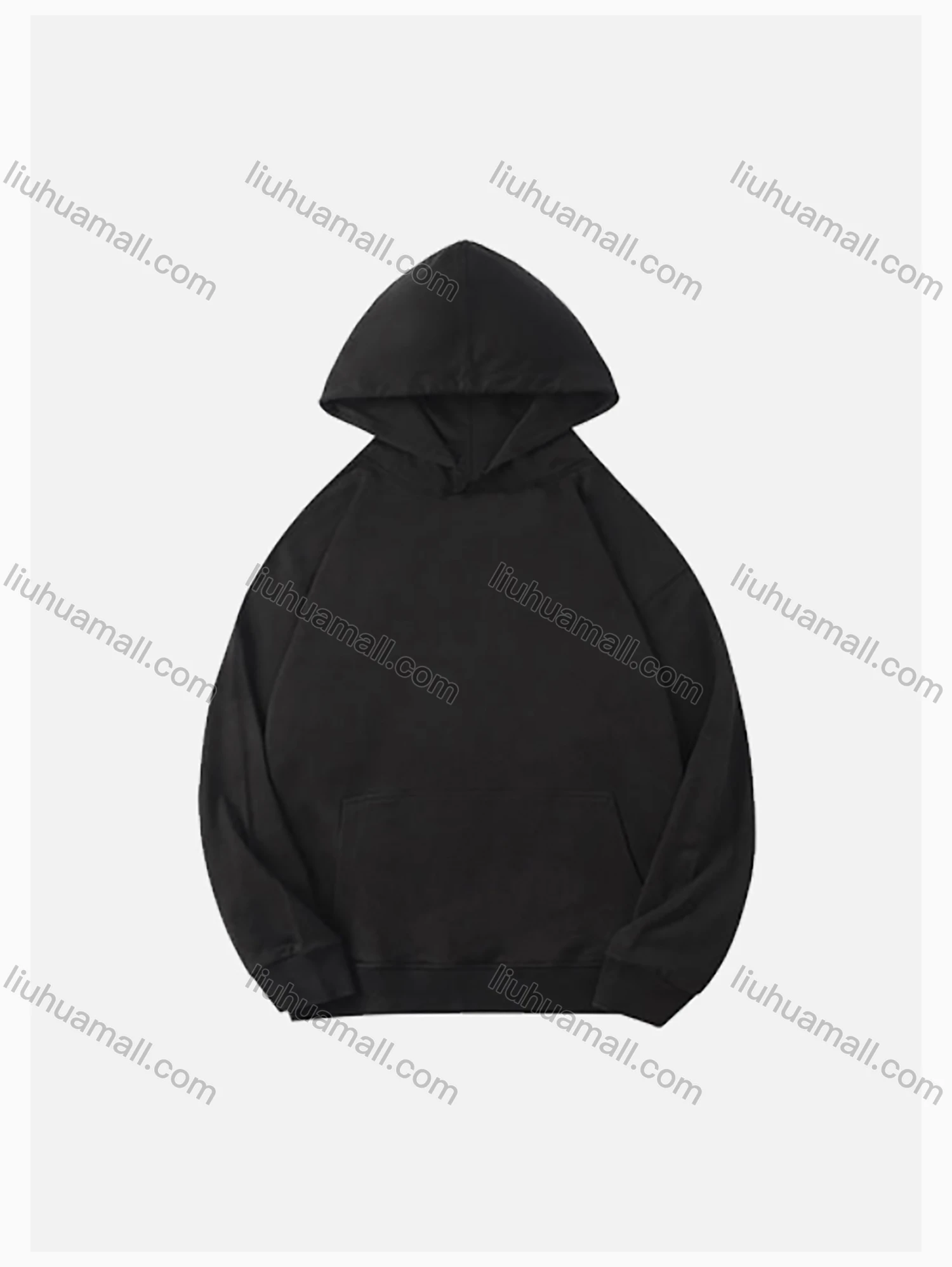 Wholesale Men's Basic 300g Plain Pullover Hooded Sweatshirts With Kanga Pocket 711# - Liuhuamall