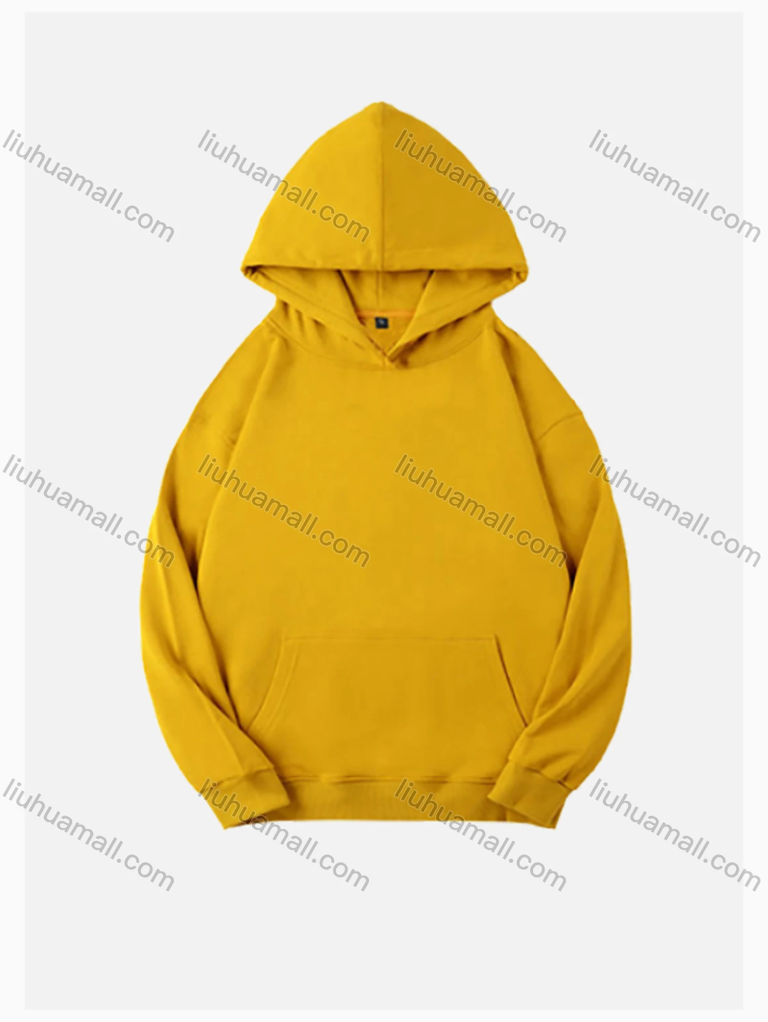Wholesale Men's Basic 300g Plain Pullover Hooded Sweatshirts With Kanga Pocket 711# - Liuhuamall