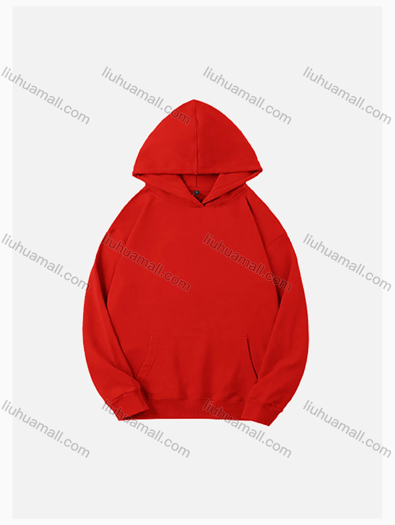Wholesale Men's Basic 300g Plain Pullover Hooded Sweatshirts With Kanga Pocket 711# - Liuhuamall