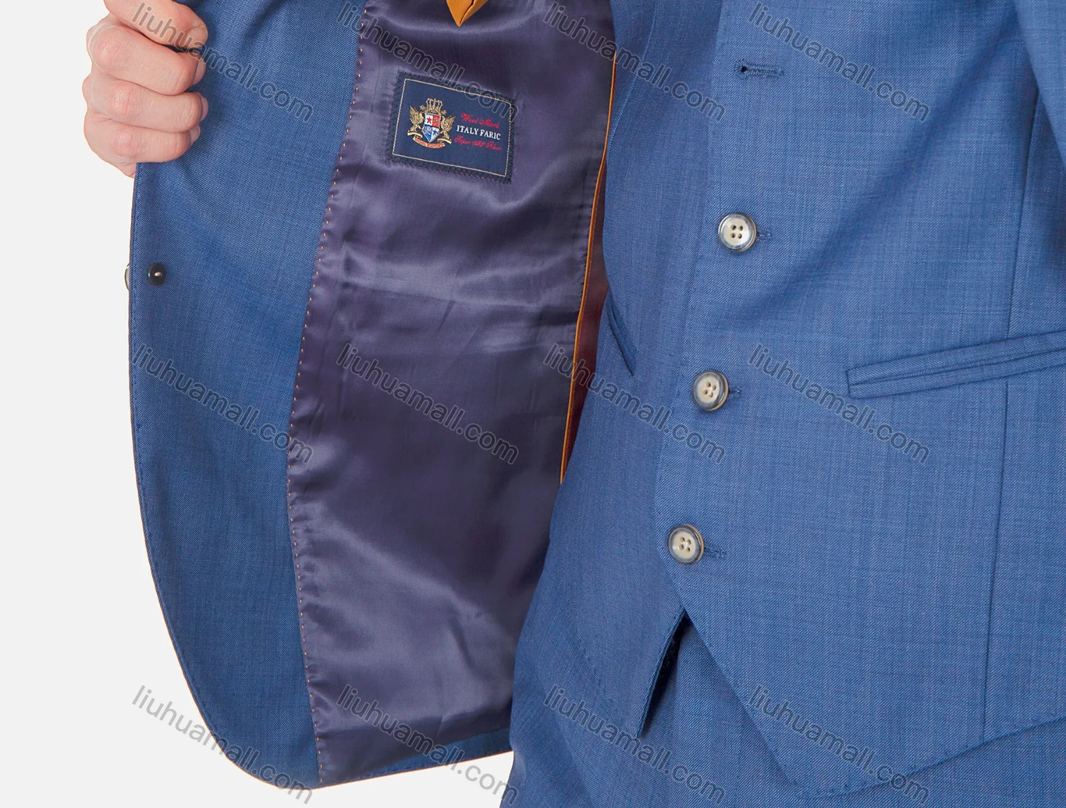 Wholesale Men's Fashion Long Sleeve Lapel Single Breasted Pockets Blazer & Vest & Pants 3 Piece Sets - Liuhuamall