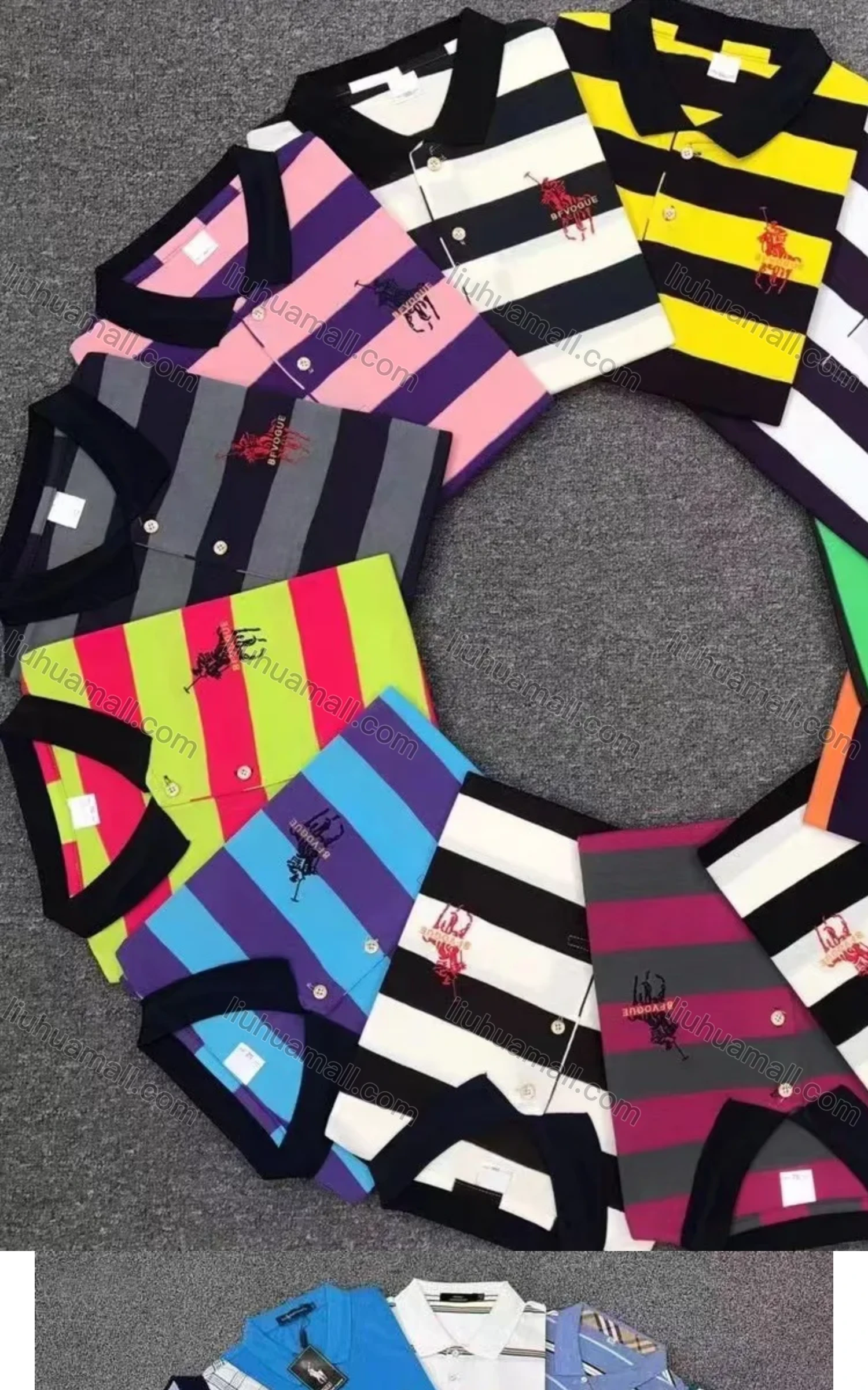 Wholesale Men's Casual Plaid Print Patch Pocket Polo Shirt - Liuhuamall