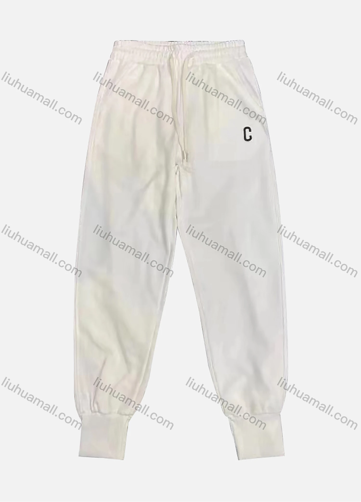 Wholesale Women's Sporty Letter Print High Waist Dual Pockets Drawstring Sweatpant - Liuhuamall