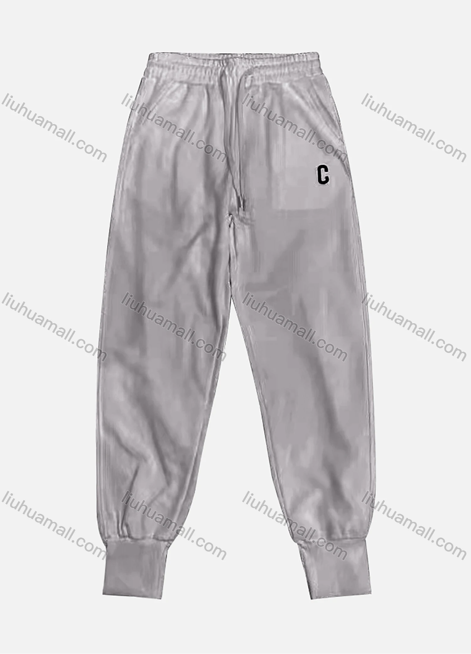 Wholesale Women's Sporty Letter Print High Waist Dual Pockets Drawstring Sweatpant - Liuhuamall
