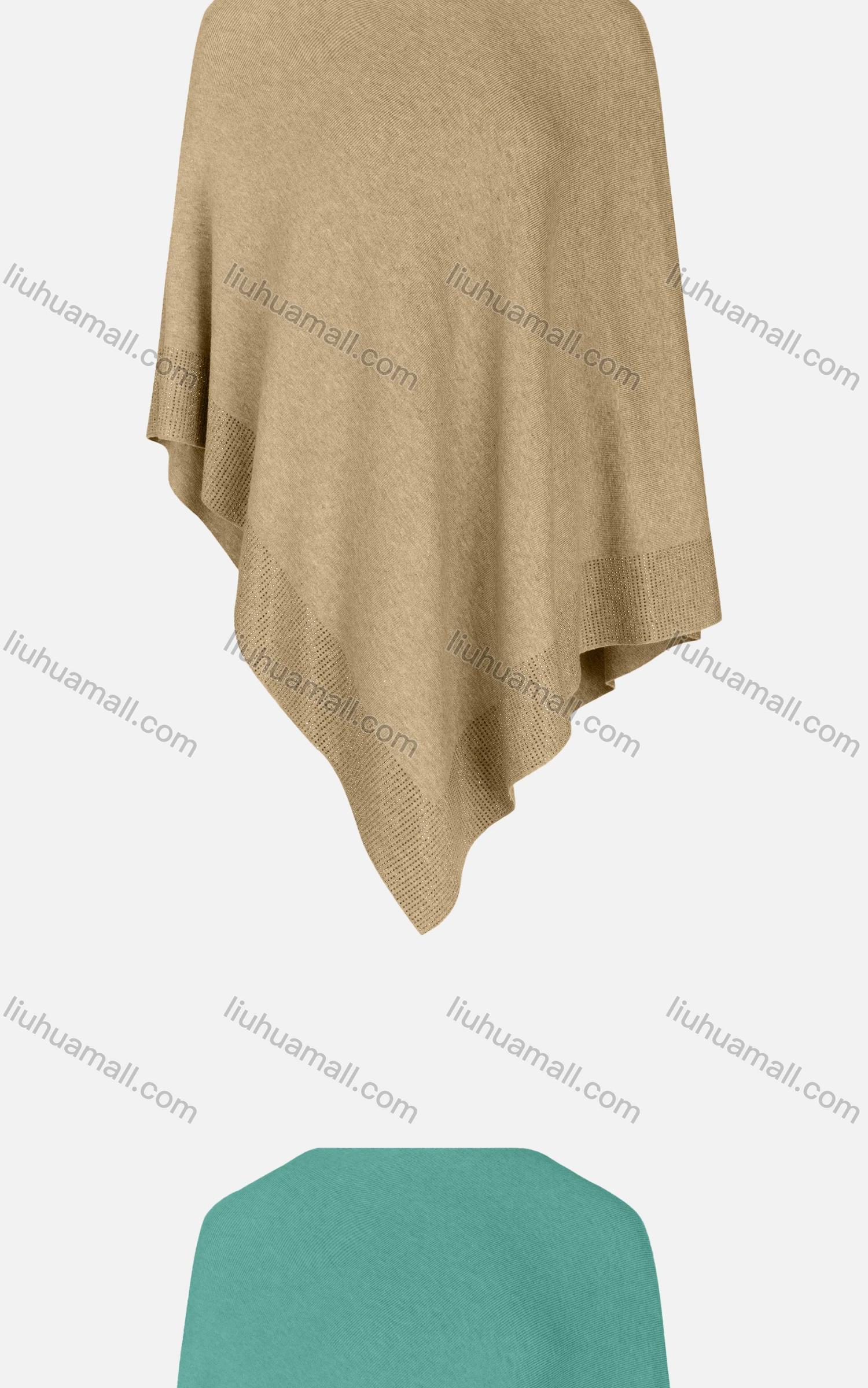 Wholesale Women's Casual Round Neck Plain Pullover Knit Cape - Liuhuamall