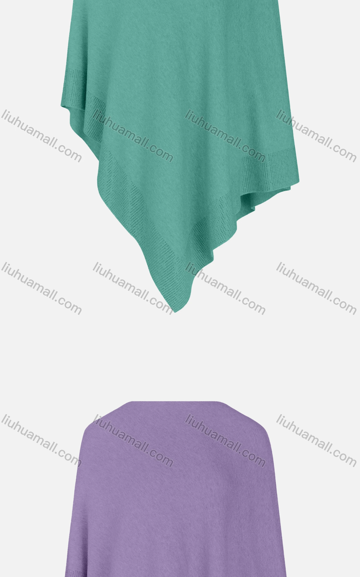 Wholesale Women's Casual Round Neck Plain Pullover Knit Cape - Liuhuamall