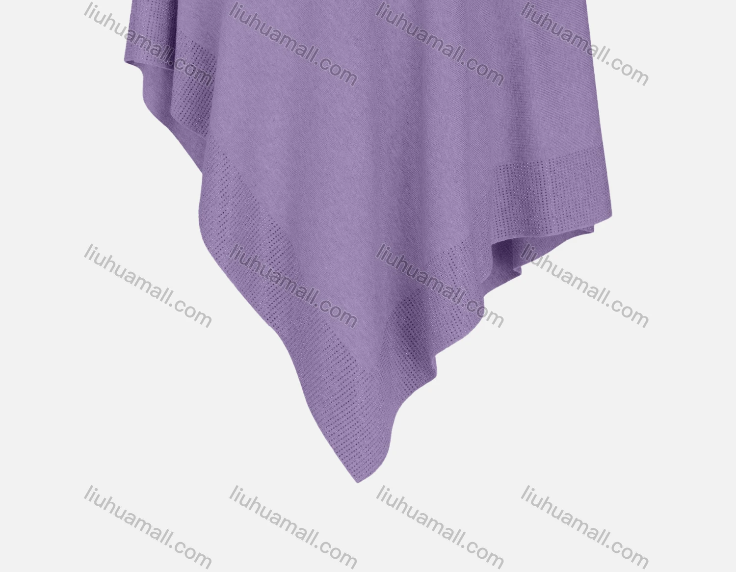 Wholesale Women's Casual Round Neck Plain Pullover Knit Cape - Liuhuamall