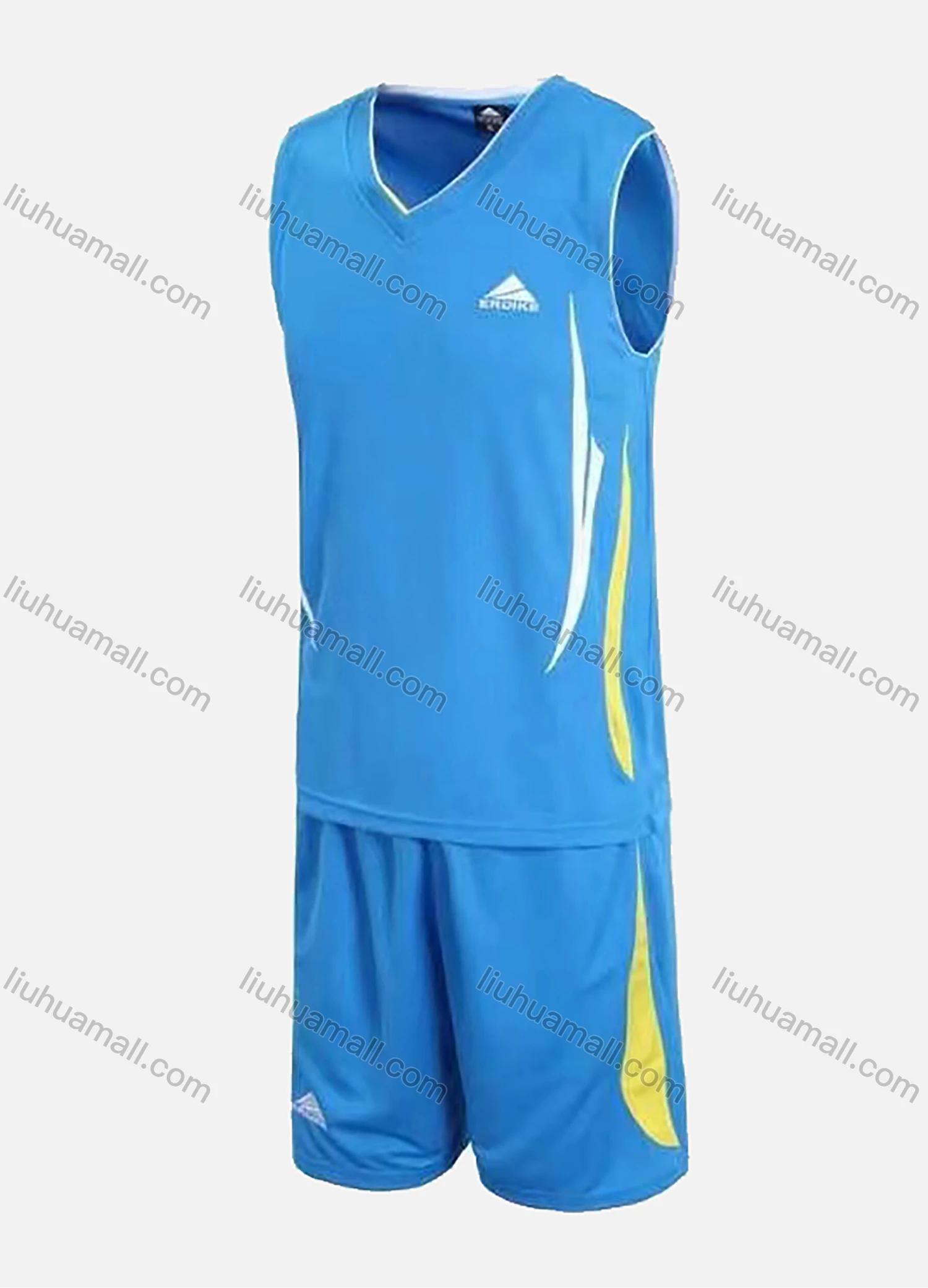 Wholesale Men's Sporty V-Neck Basketball Jersey Set - Liuhuamall