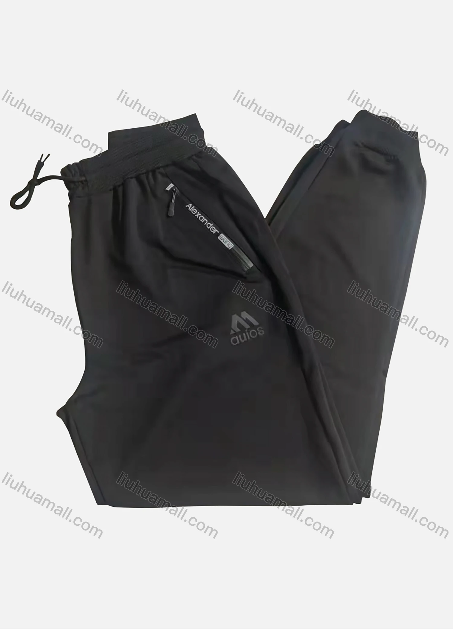 Wholesale Women's Sporty Zipper Pockets Drawstring Plain Sweatpant - Liuhuamall