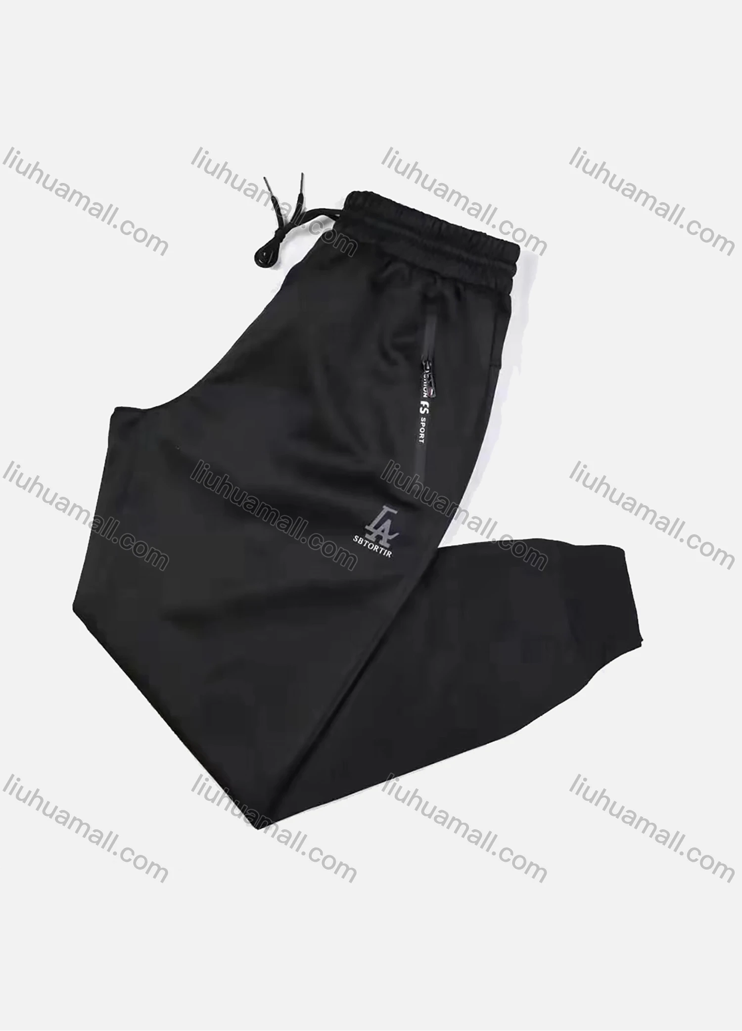 Wholesale Women's Sporty Zipper Pockets Drawstring Plain Sweatpant - Liuhuamall
