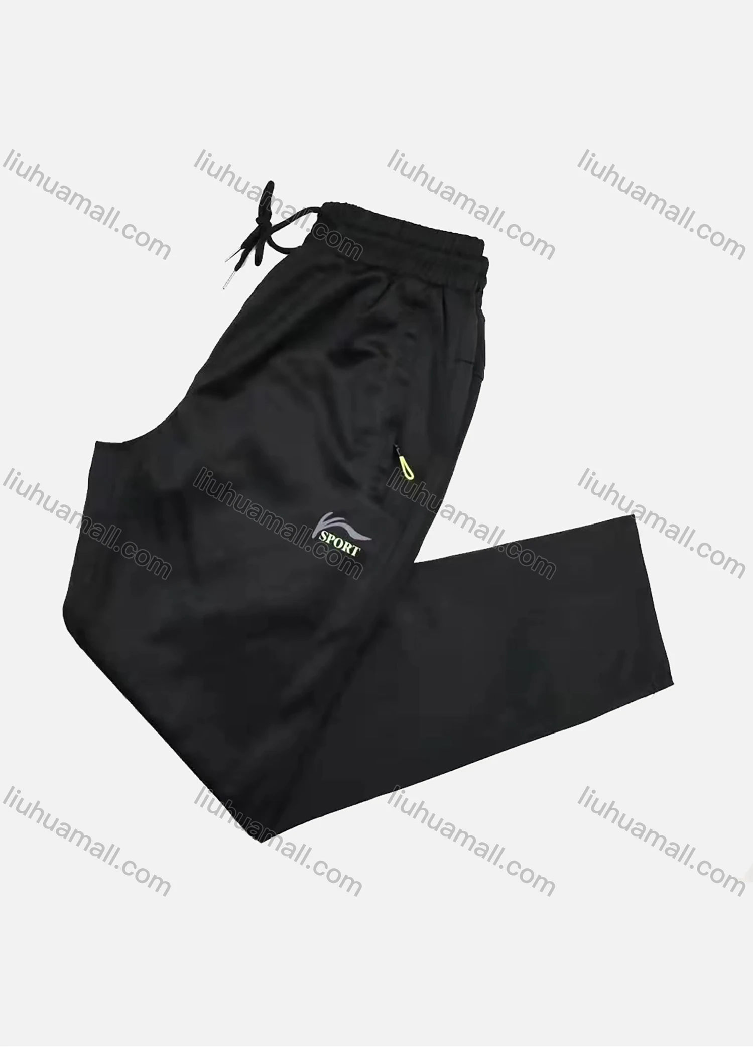 Wholesale Women's Sporty Zipper Pockets Drawstring Plain Sweatpant - Liuhuamall