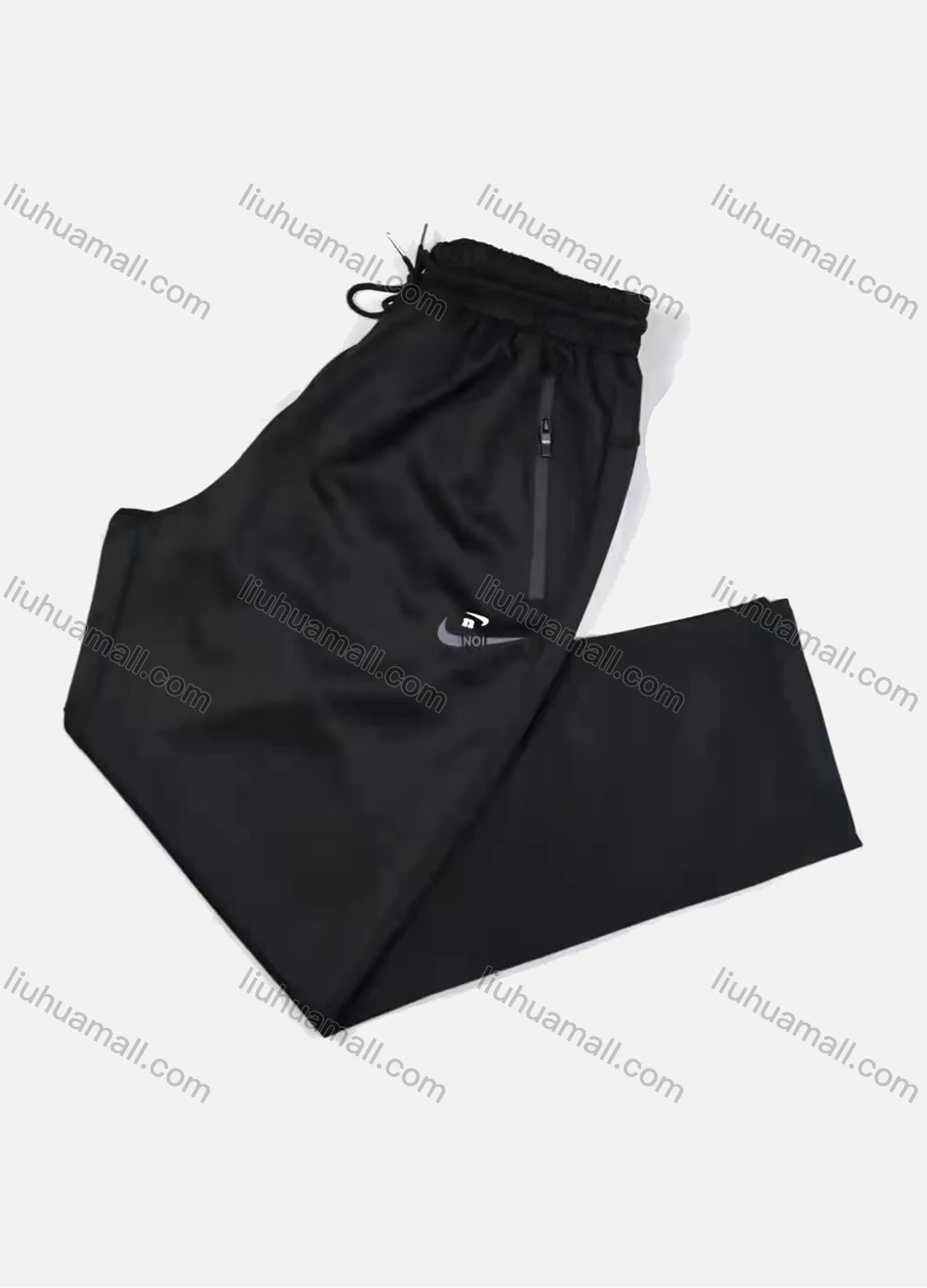 Wholesale Women's Sporty Zipper Pockets Drawstring Plain Sweatpant - Liuhuamall