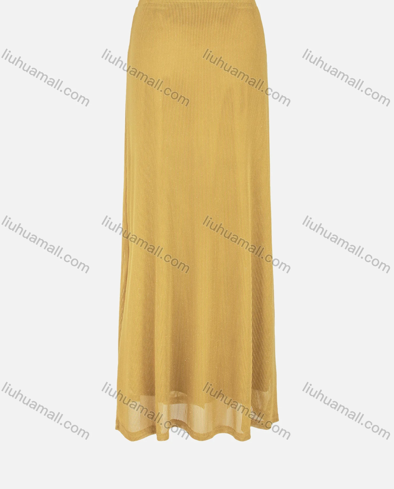 Wholesale Women's Casual Plain Elastic Waist Pearl Ring Guipure Lace Knit Maxi Skirt - Liuhuamall