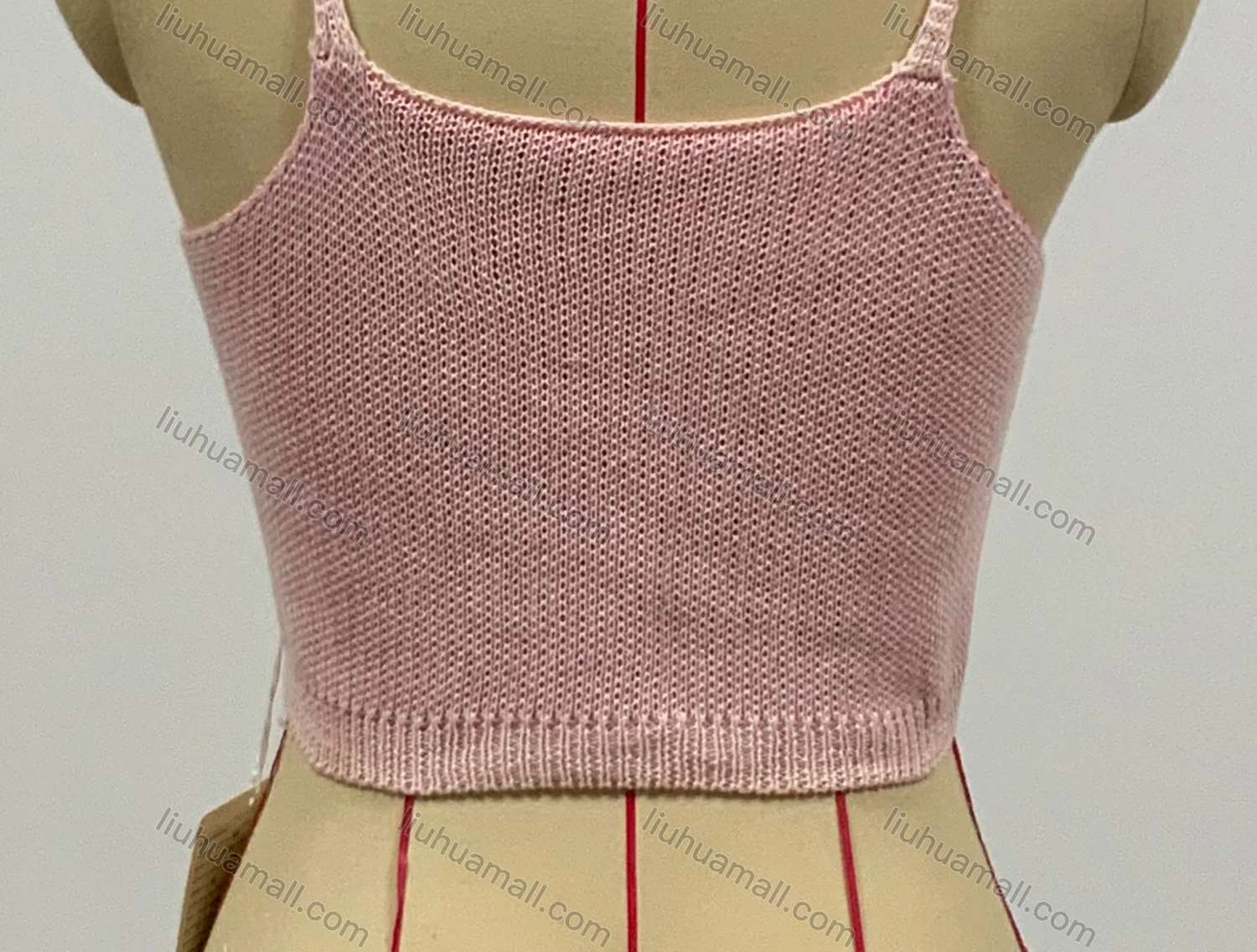 Wholesale Women's Fashion Sleeveless Square Neck Cartoon Print Knit Crop Sweater Cami Top - Liuhuamall