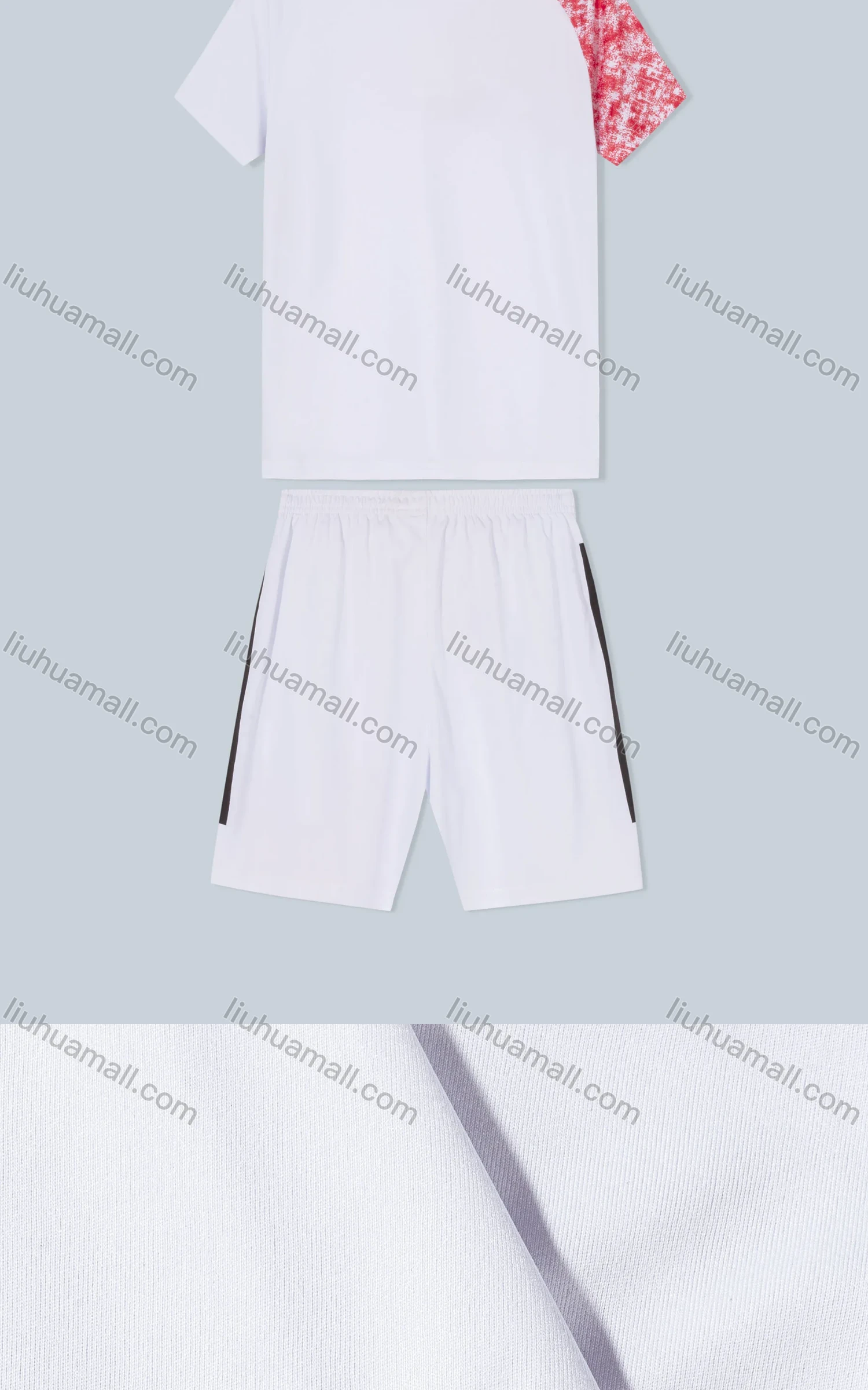 Wholesale Boys Athletic Short Sleeve Crew Neck T-shirt&Shorts 2 Pieces Sports Outfits Set - Liuhuamall