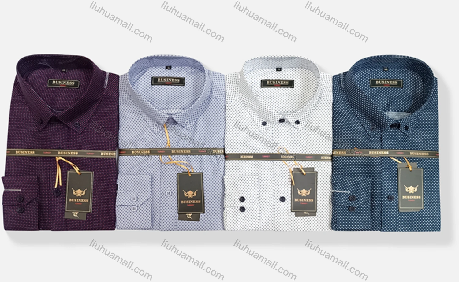 Wholesale Men's Casual Long Sleeve Allover Print Button Down Shirts - Liuhuamall