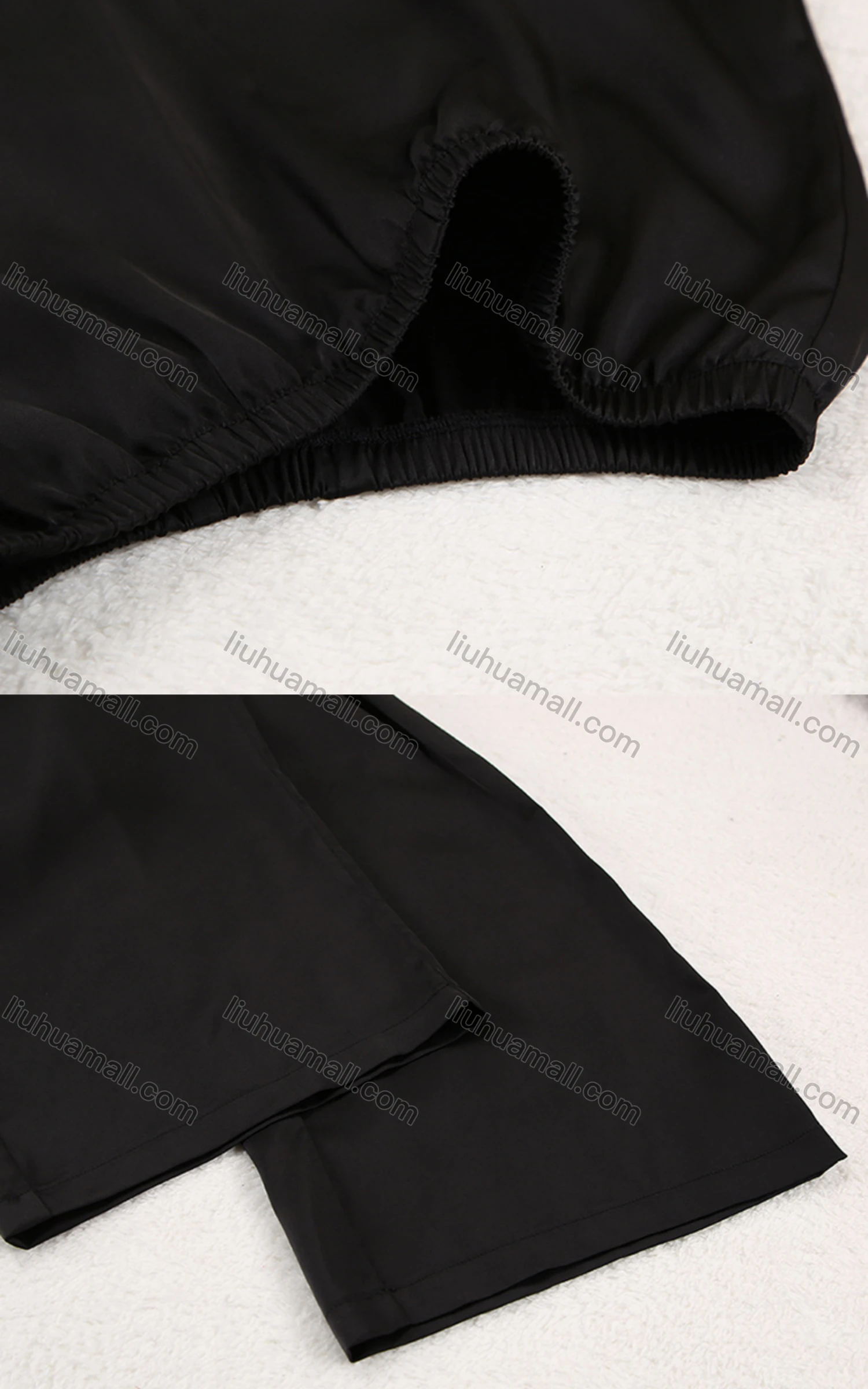 Wholesale Women's Casual Satin Lapel Long Sleeve Button Down Tops&Pants 2 Piece Pajama Sets - Liuhuamall