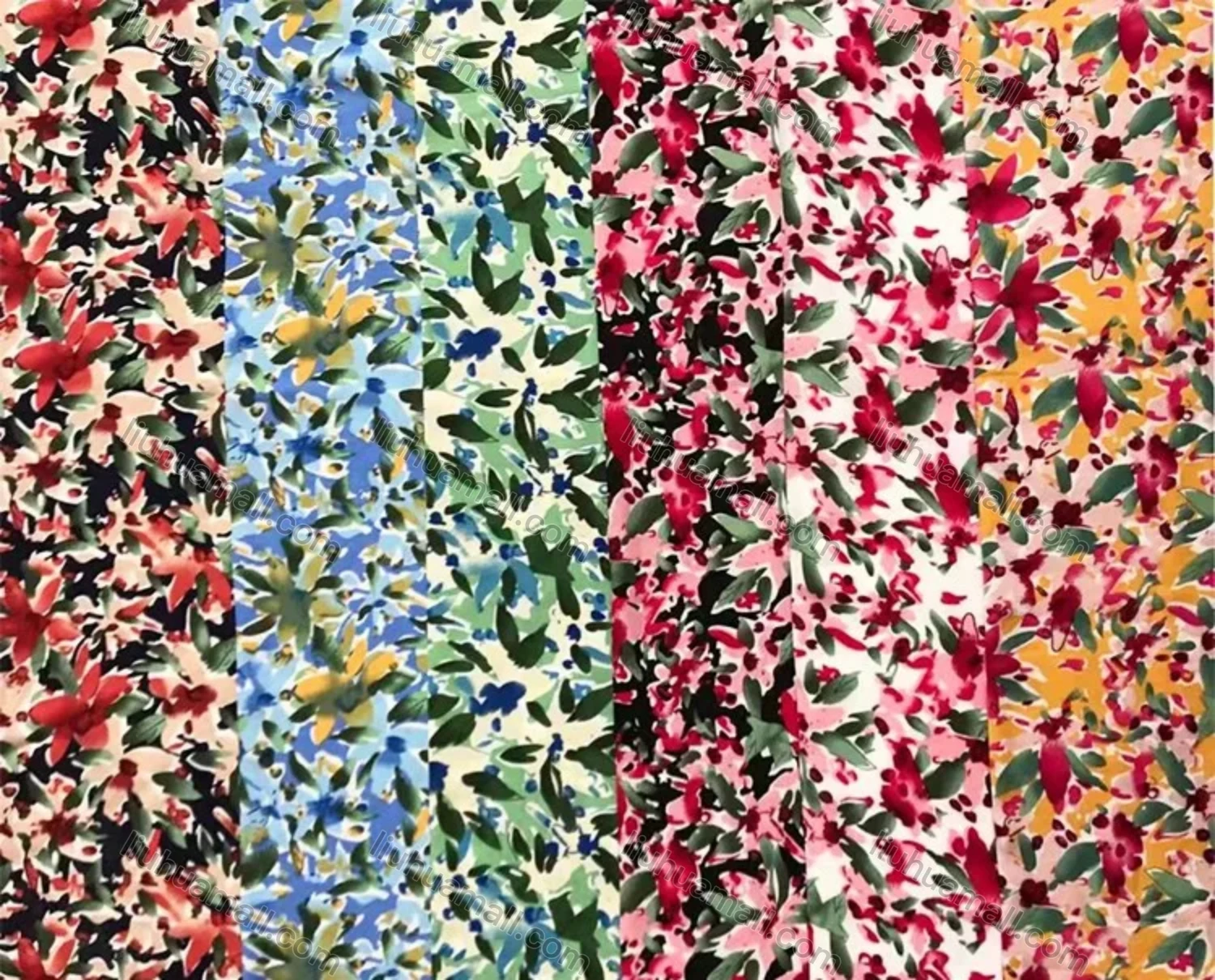 Wholesale Women's Casual Lapel Collar Ditsy Floral Button Front Ruched Maxi Dress	 - Liuhuamall