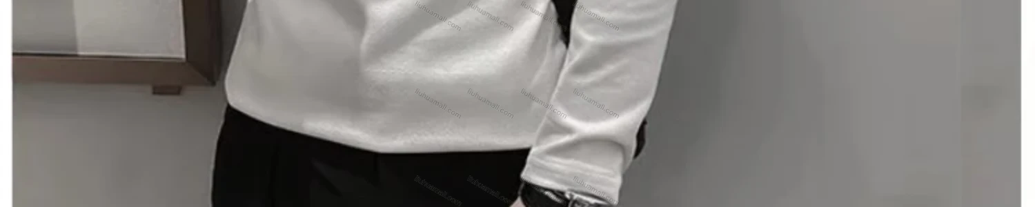 Wholesale Men's Casual Plain High Neck Long Sleeve T-shirt YT-961# - Liuhuamall