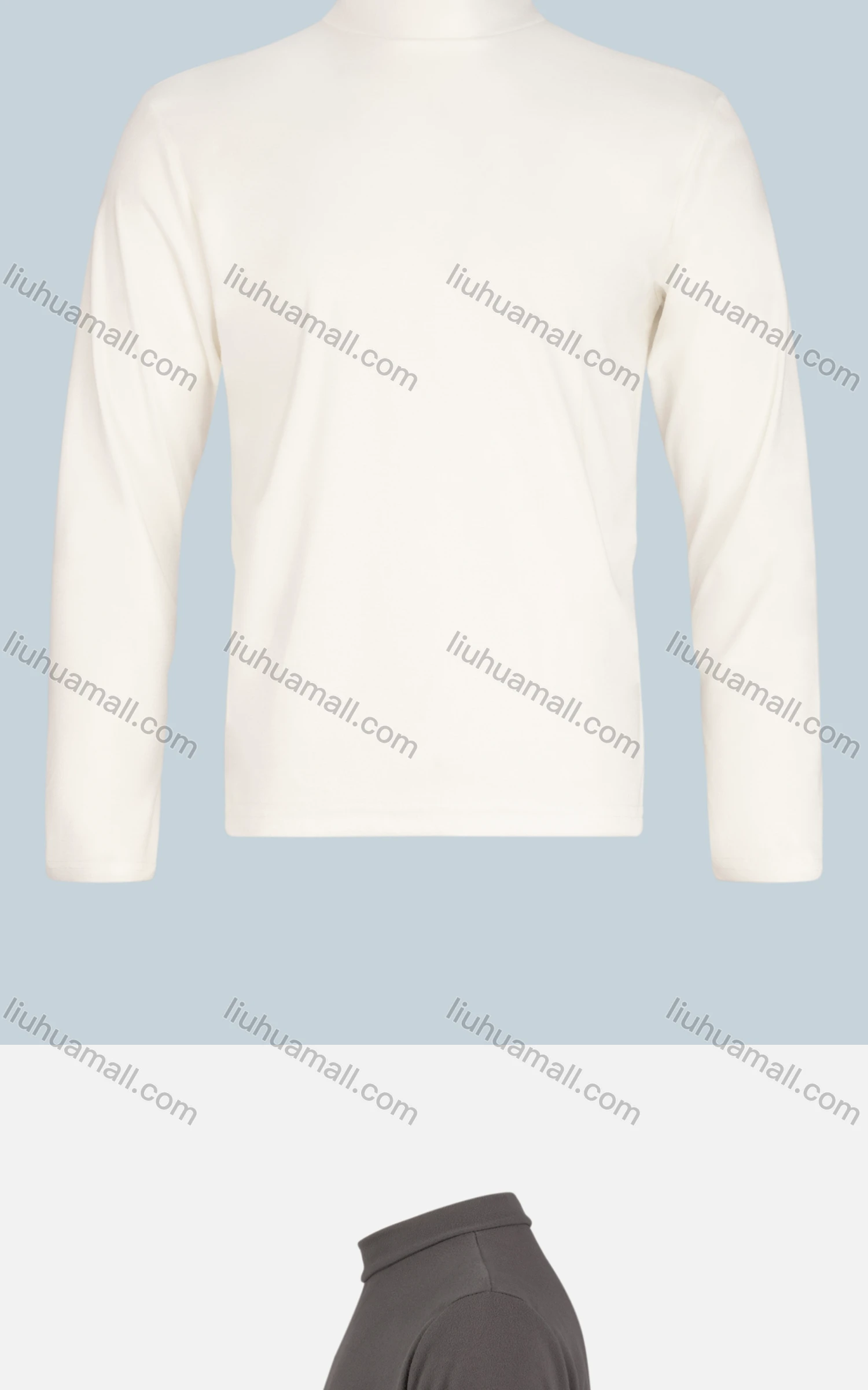 Wholesale Men's Casual Plain High Neck Long Sleeve T-shirt YT-961# - Liuhuamall