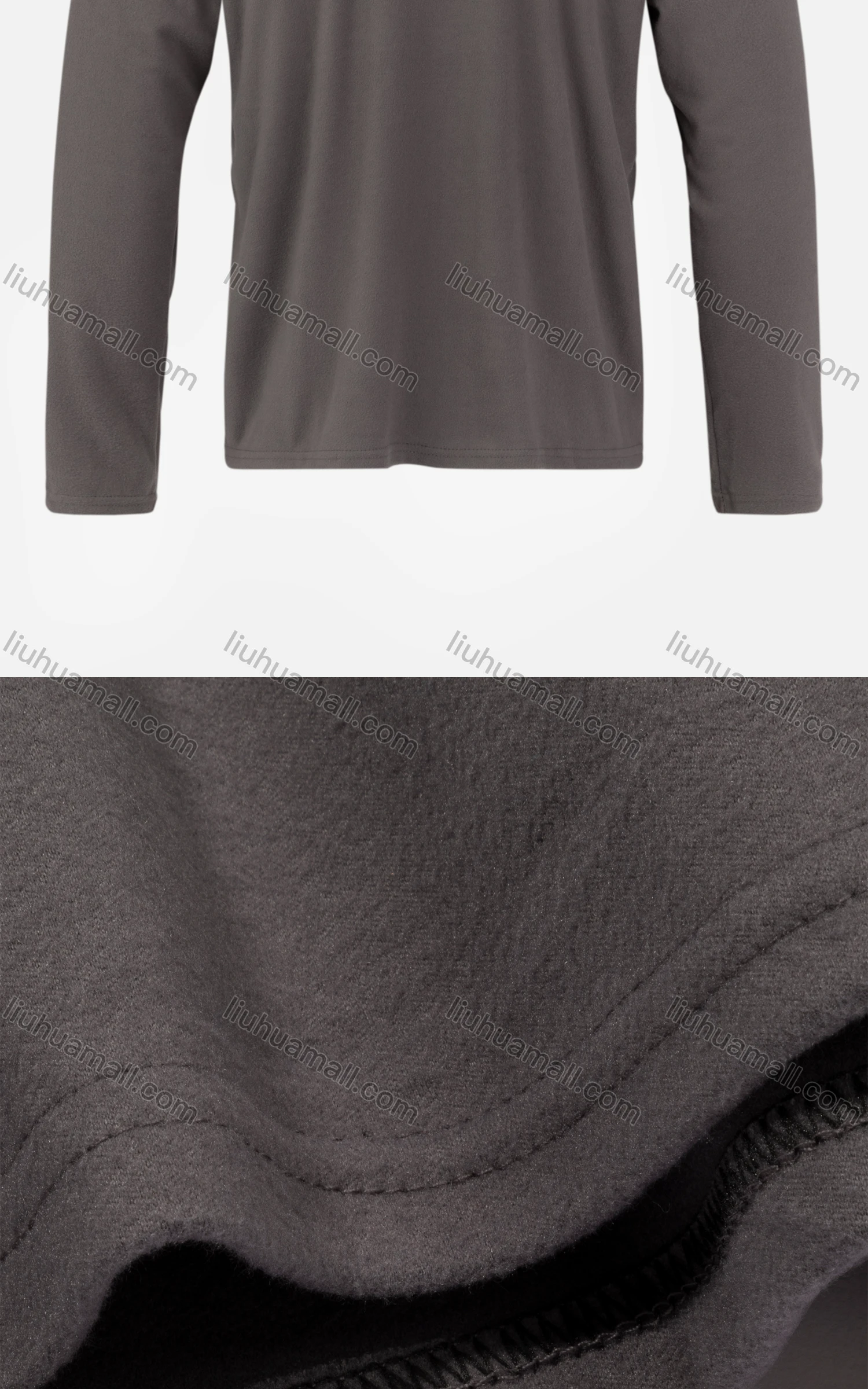 Wholesale Men's Casual Plain High Neck Long Sleeve T-shirt YT-961# - Liuhuamall