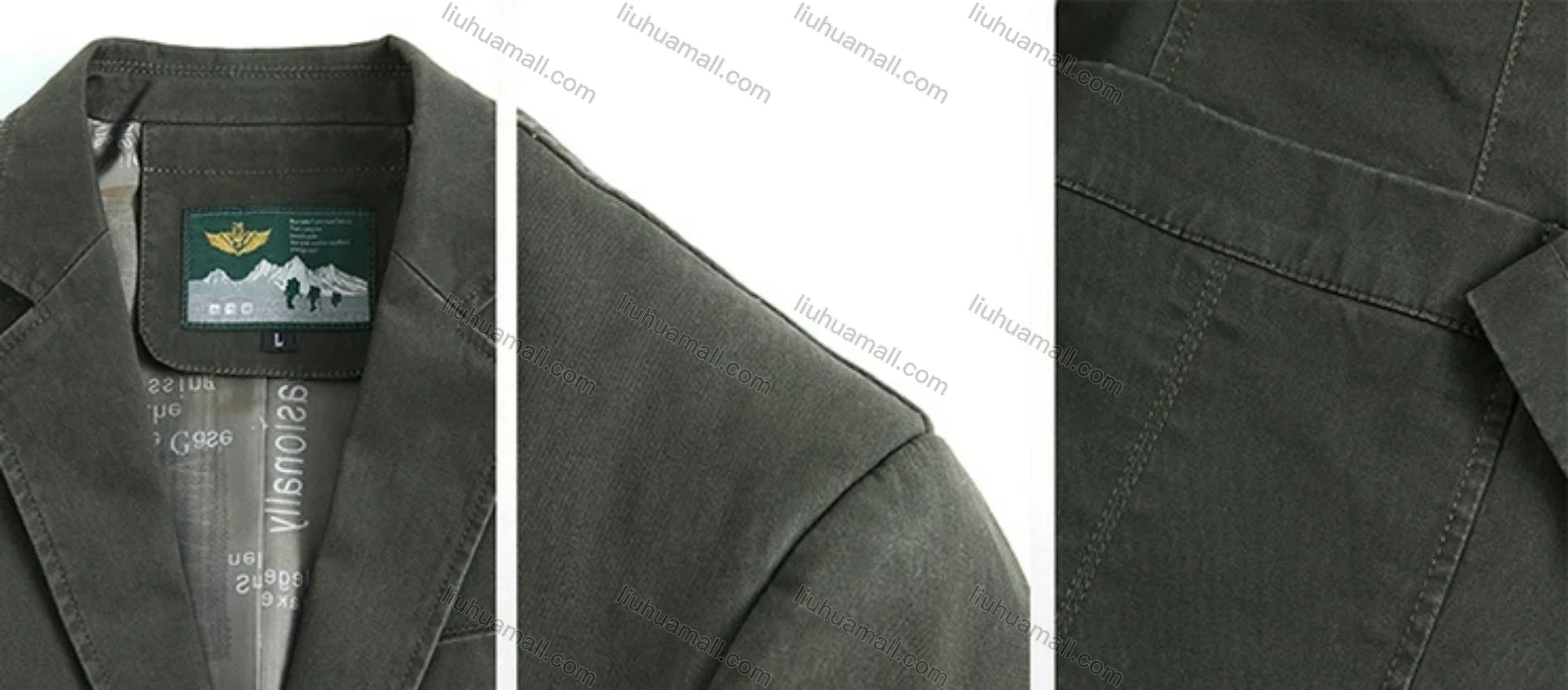 Wholesale Men's Business Plain Single Breasted Patch Pockets Blazer 9807# - Liuhuamall