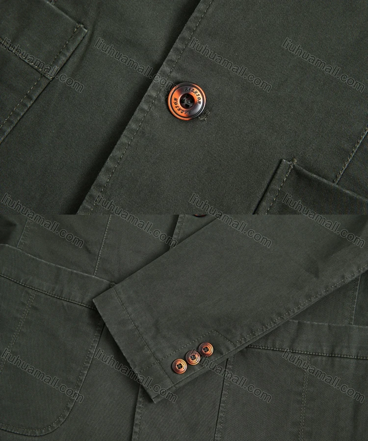 Wholesale Men's Business Plain Single Breasted Patch Pockets Blazer 9807# - Liuhuamall