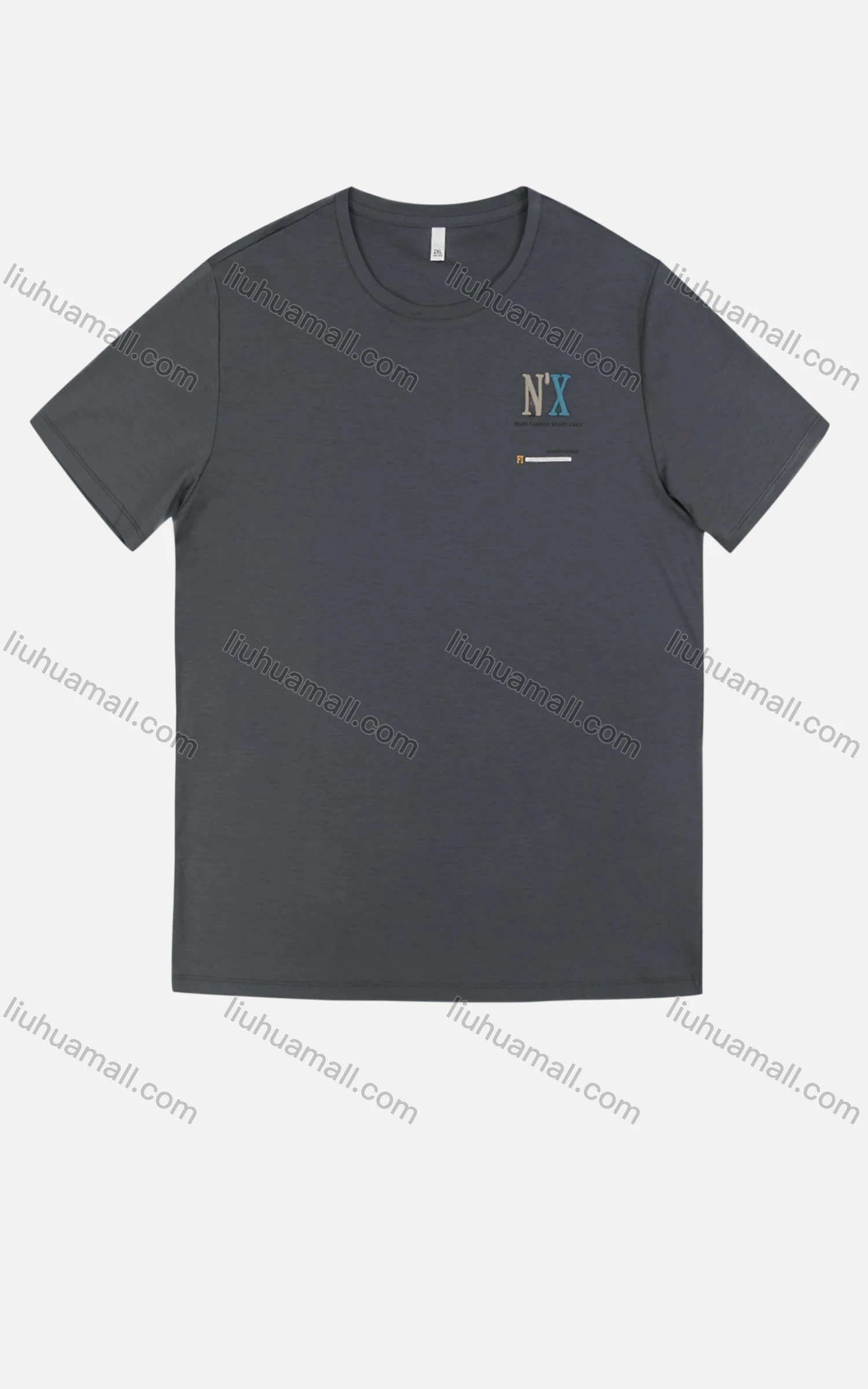 Wholesale Men's Casual Short Sleeve Crew Neck Letter Print T-shirt MS009# - Liuhuamall