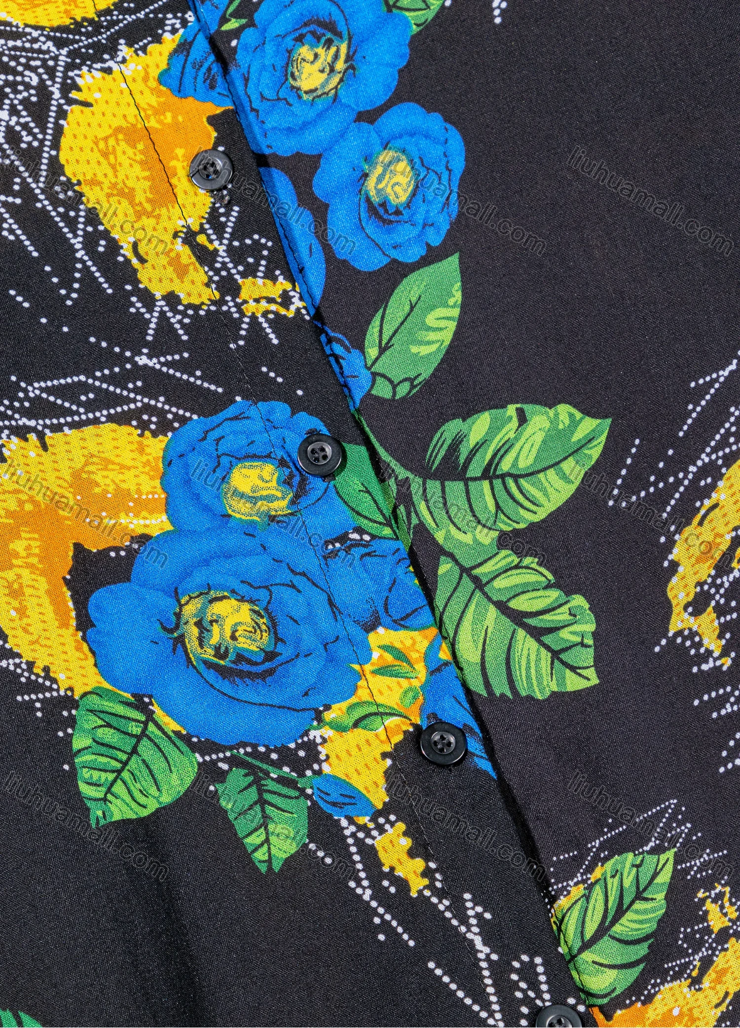 Wholesale Women's Plus Size Fashion Long Sleeve Button Down Floral Print Shirt - Liuhuamall