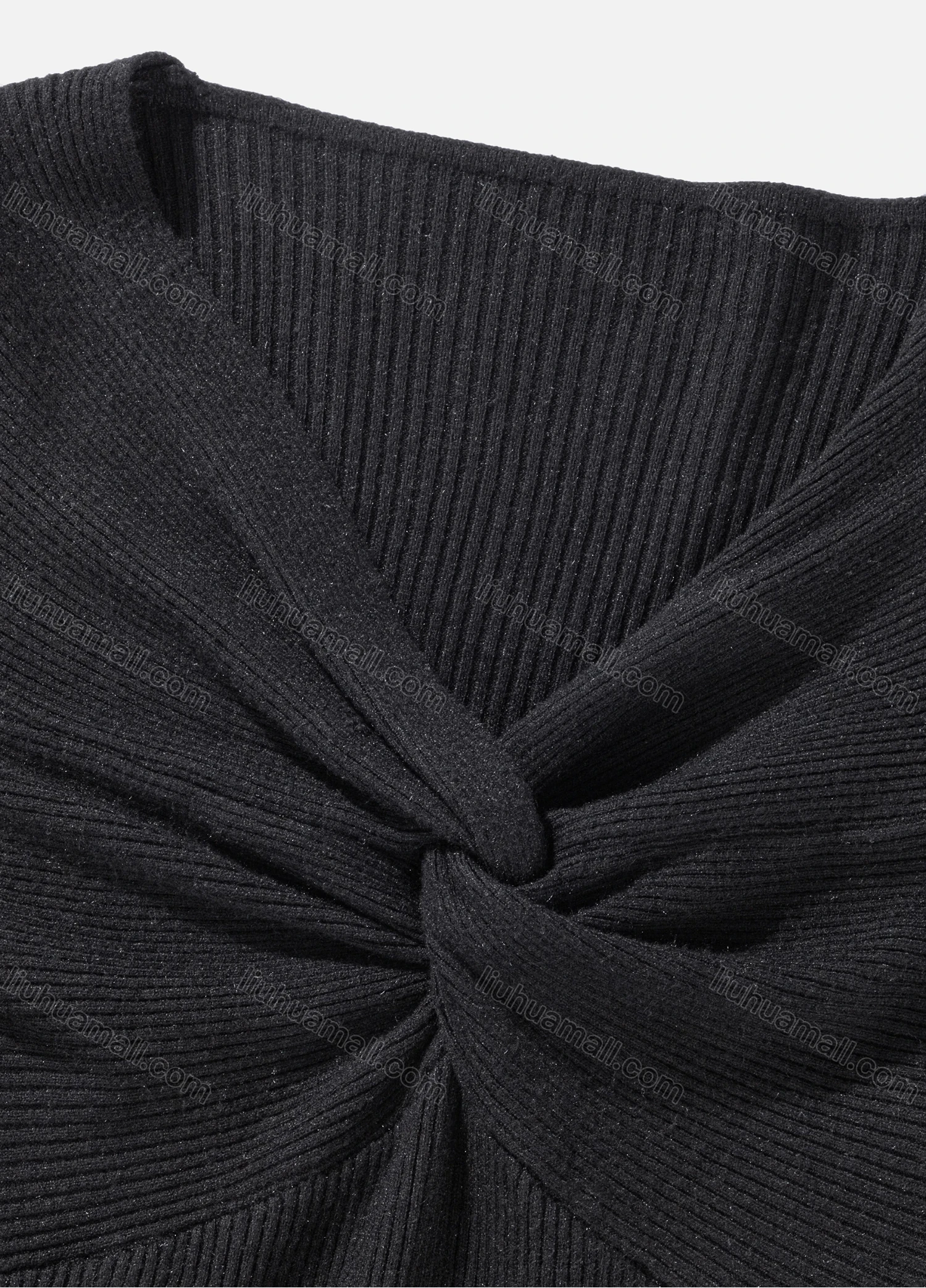 Wholesale Women's Casual V Neck Plain Knit Blouse & Cable Knit Pleated Skirt 2 Piece Set 22102-1520# - Liuhuamall